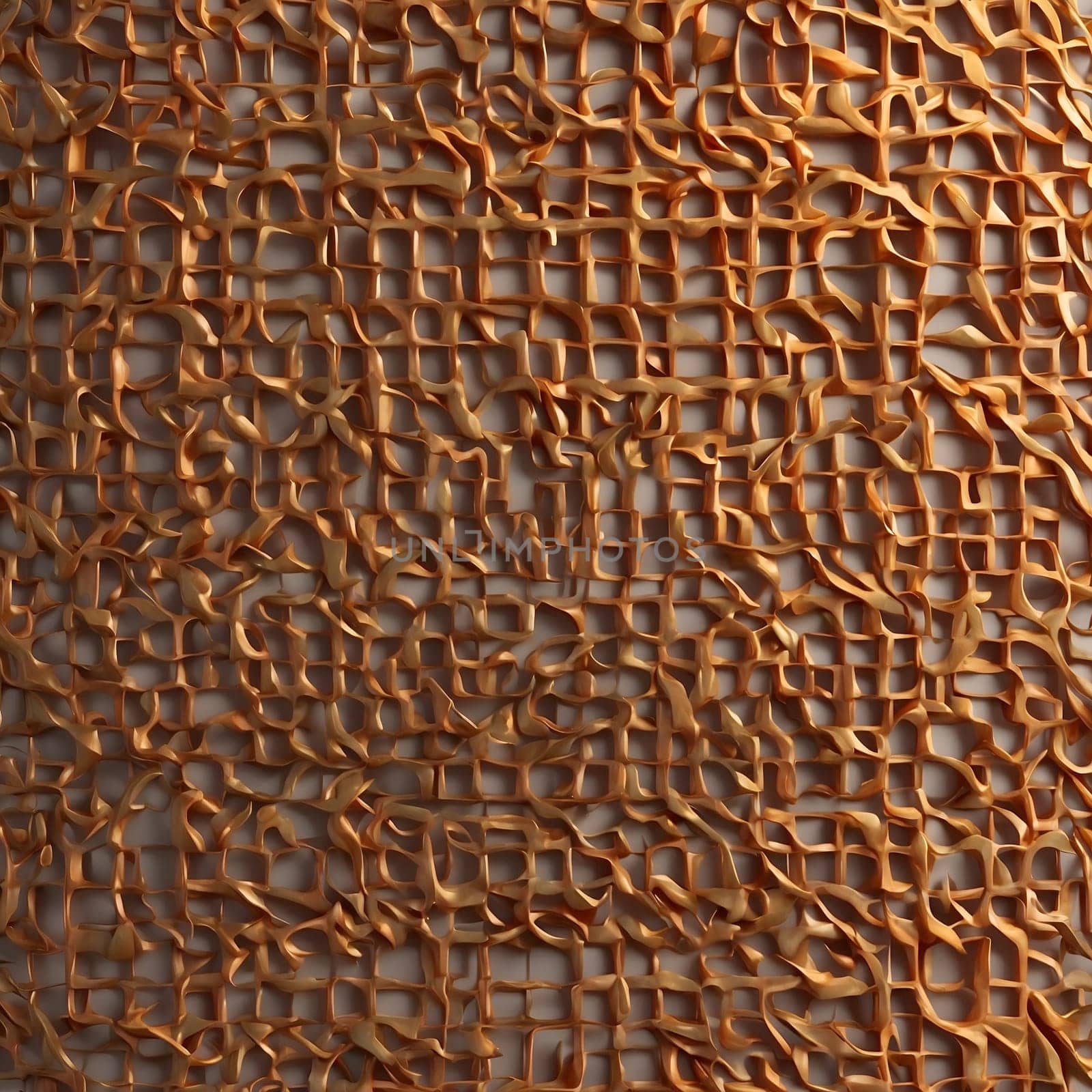 A detailed close up view of a metal screen featuring a seamless pattern.