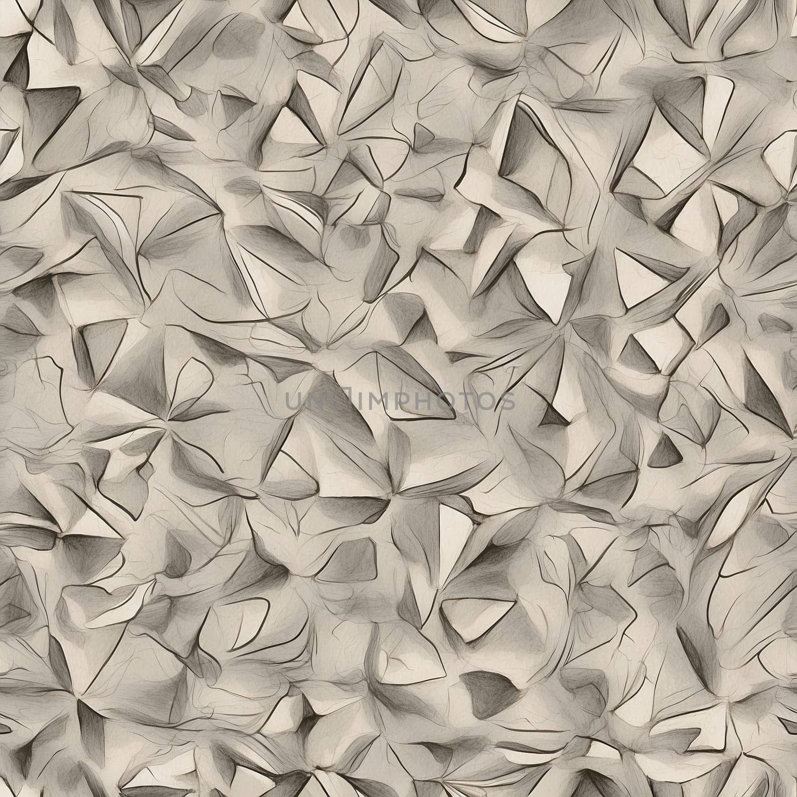 Intricate Drawing of a Wall With Various Geometric Shapes. Generative AI. by artofphoto