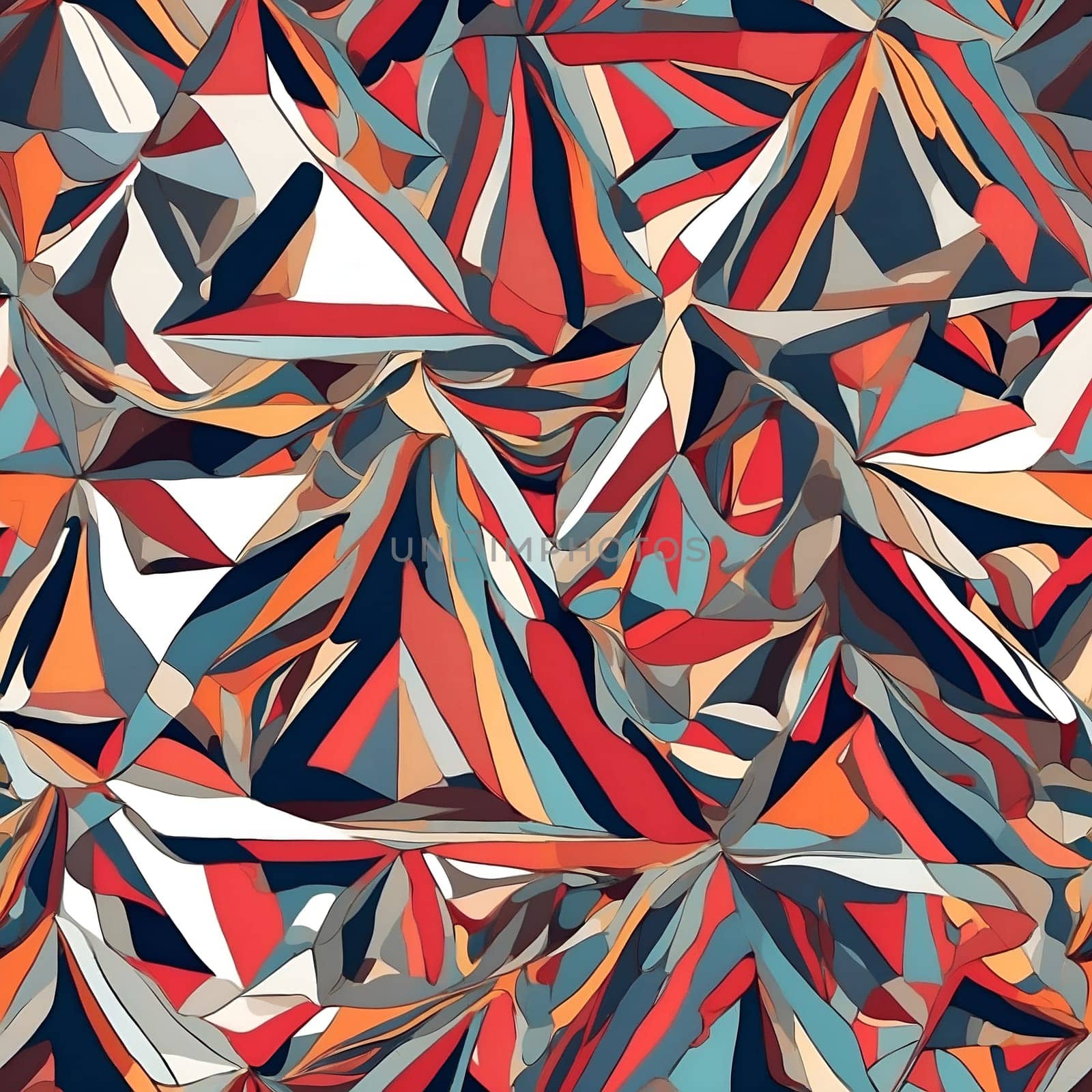 Vibrant Pattern With Diverse Shapes. Generative AI. by artofphoto