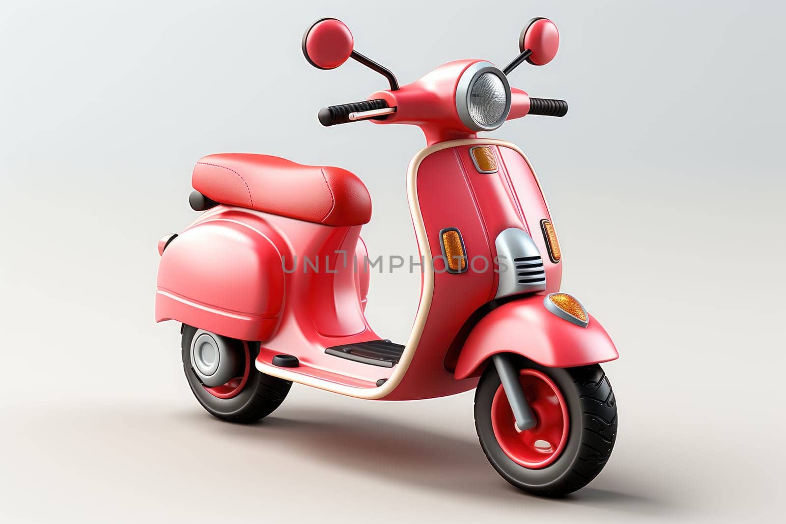 Tiny cute isometric scooter emoji, soft lighting, soft pastel colors white background. Generative AI by golfmerrymaker