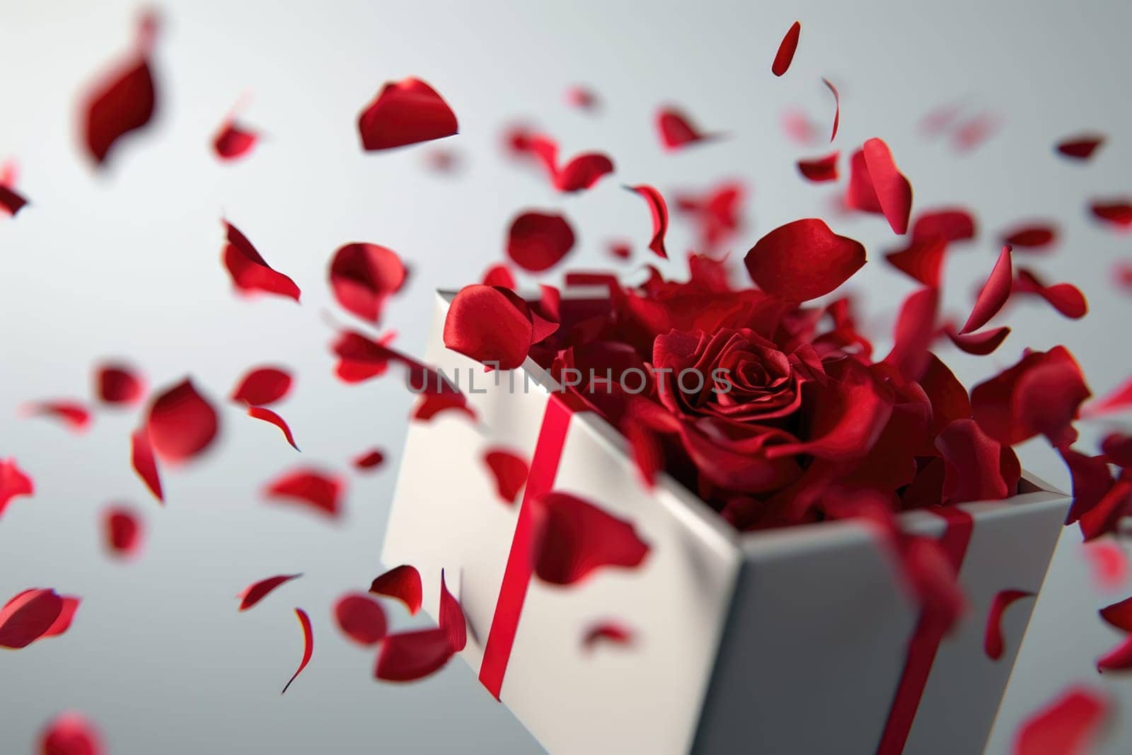 a gift box of romantic love on valentines day pragma by biancoblue