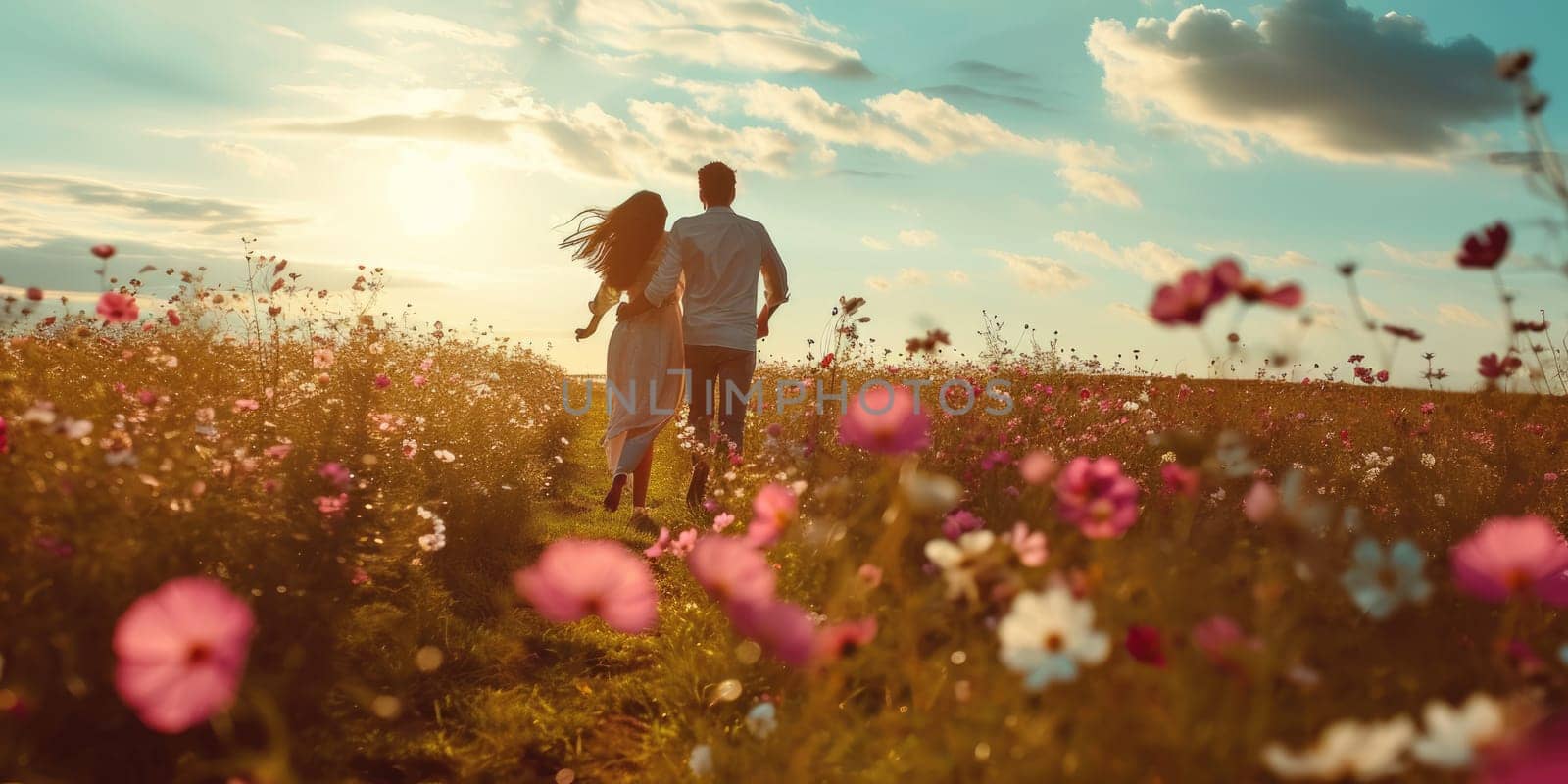 love couple in beautiful nature scene of pragma by biancoblue