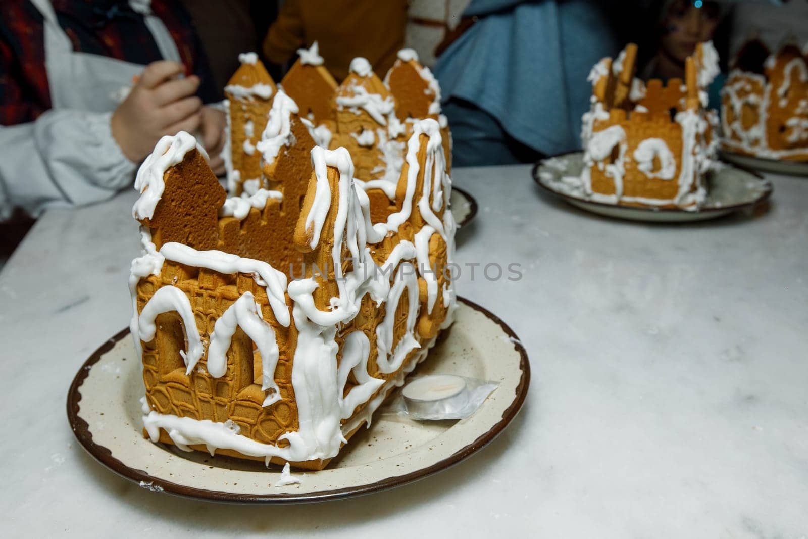 gingerbread hands master class child castle. High quality photo