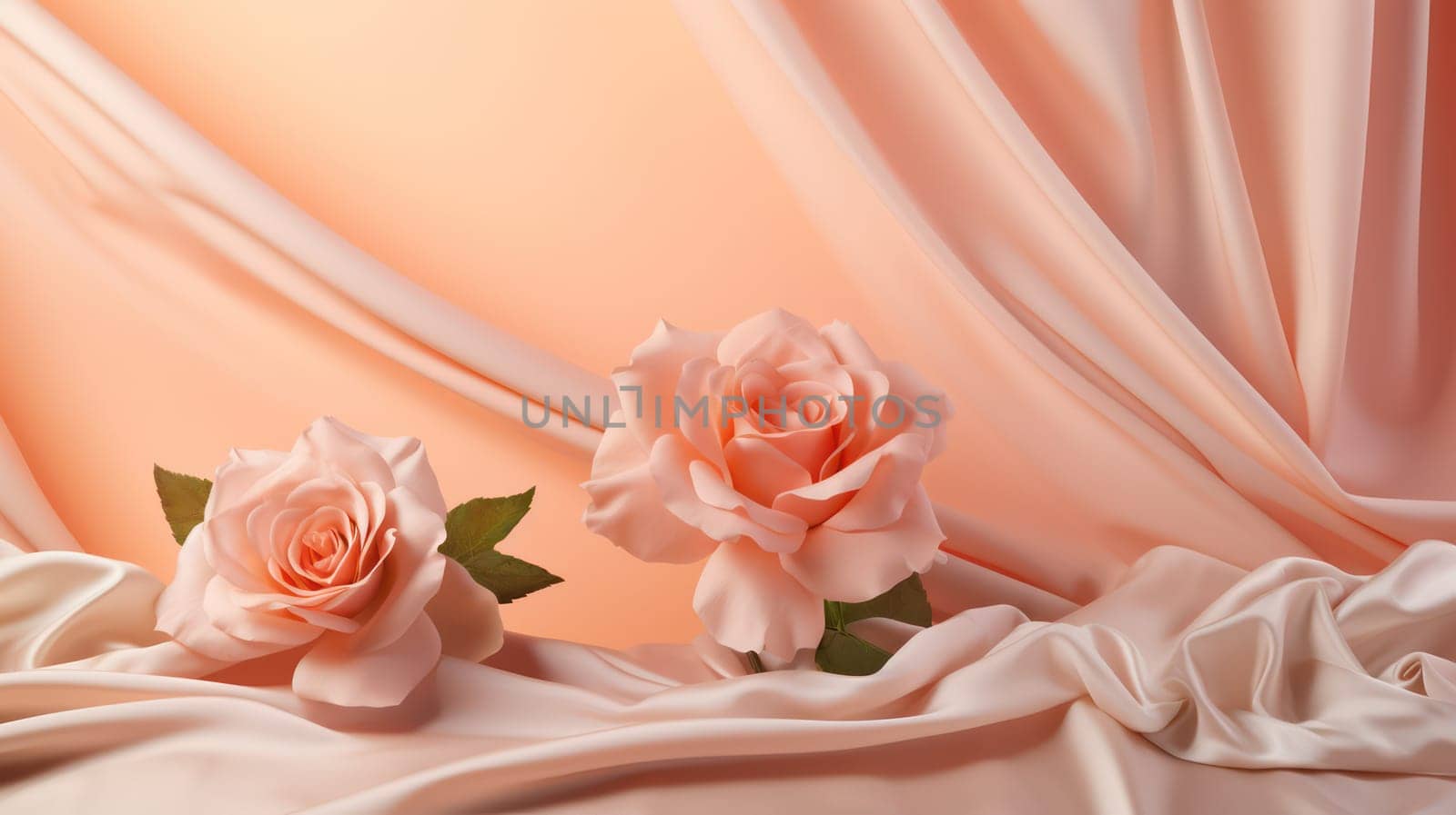 Romantic Pink Blossoms: Elegant White Rose Flowers on Soft Pastel Background