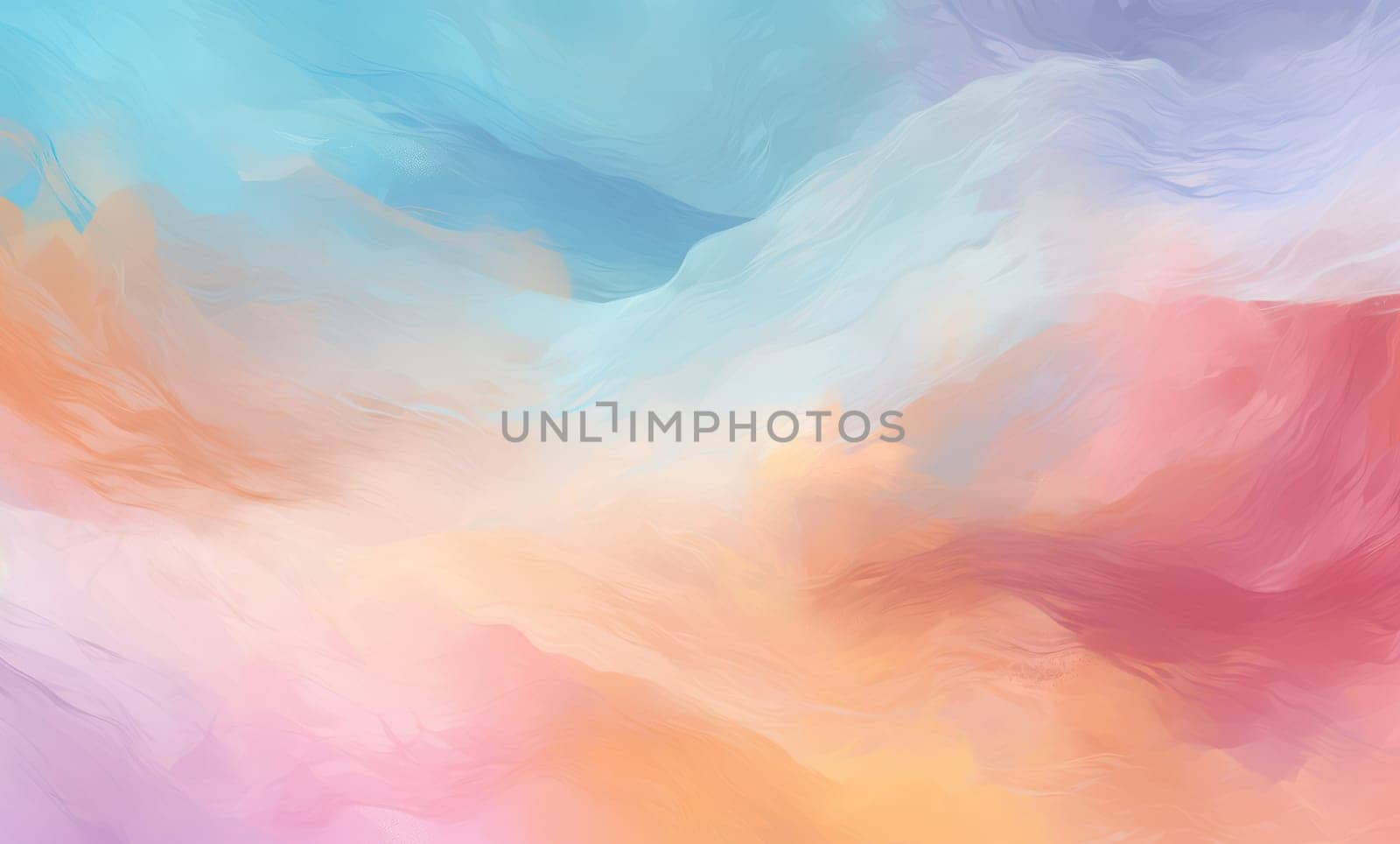 Abstract Watercolor Splash: Vibrant Pastel Fantasy on Blue Grunge Paper by Vichizh