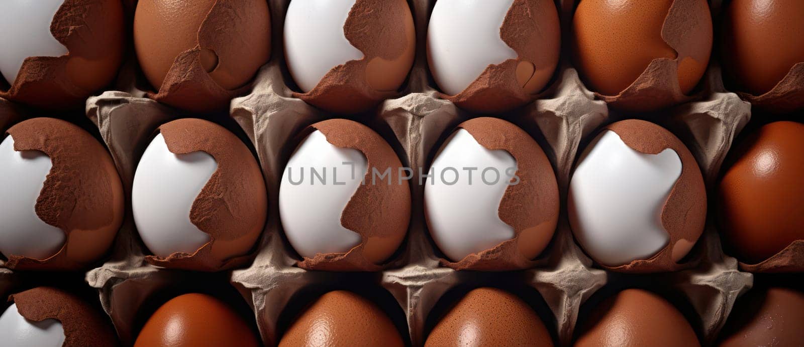 Nature's Bounty: A Closeup of Fresh Brown Eggs in a Cardboard Carton, Symbolizing Healthy Eating and Nutritious Organic Ingredients on a Brown Background