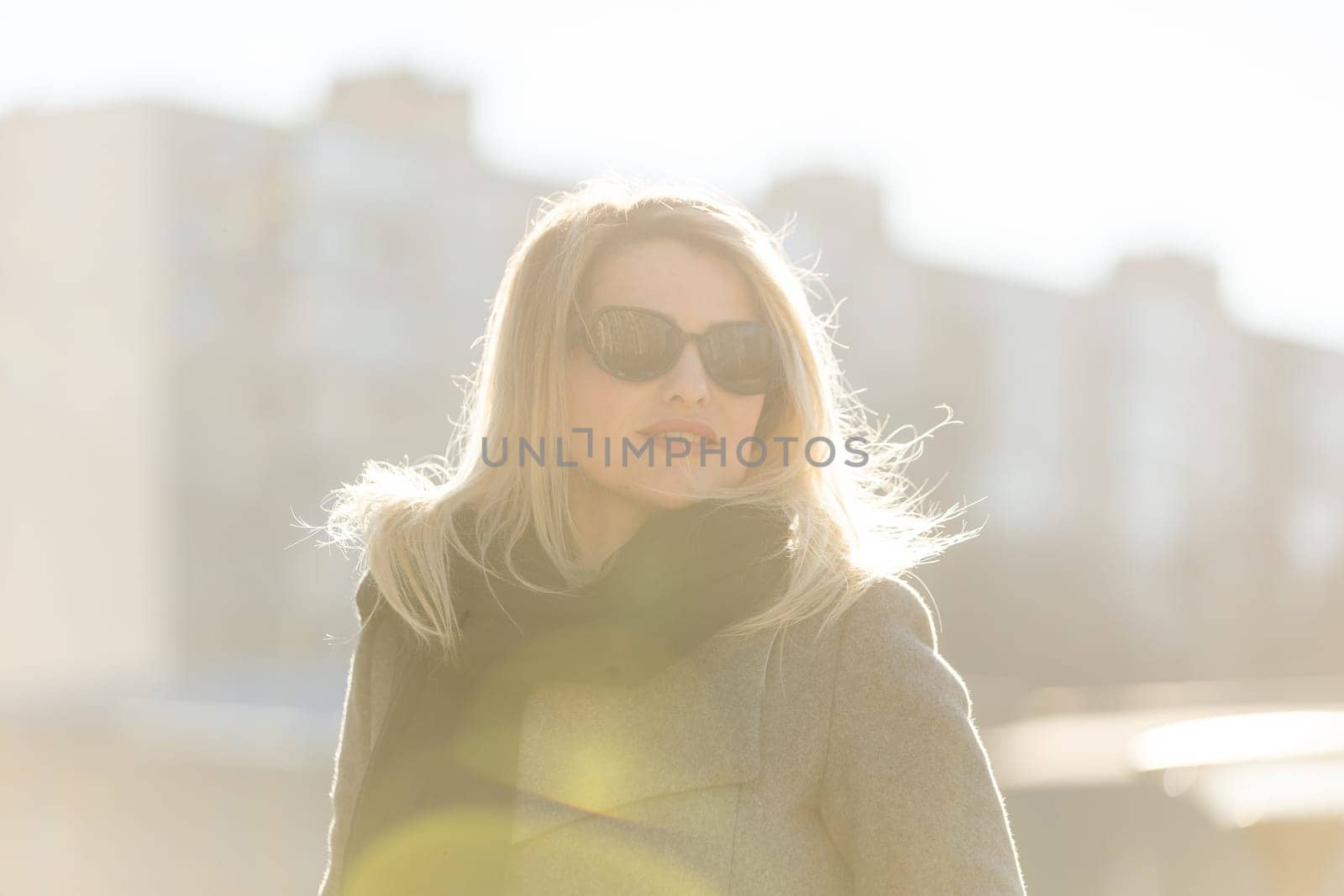 Fashion model in sunglasses. Close up. High quality photo