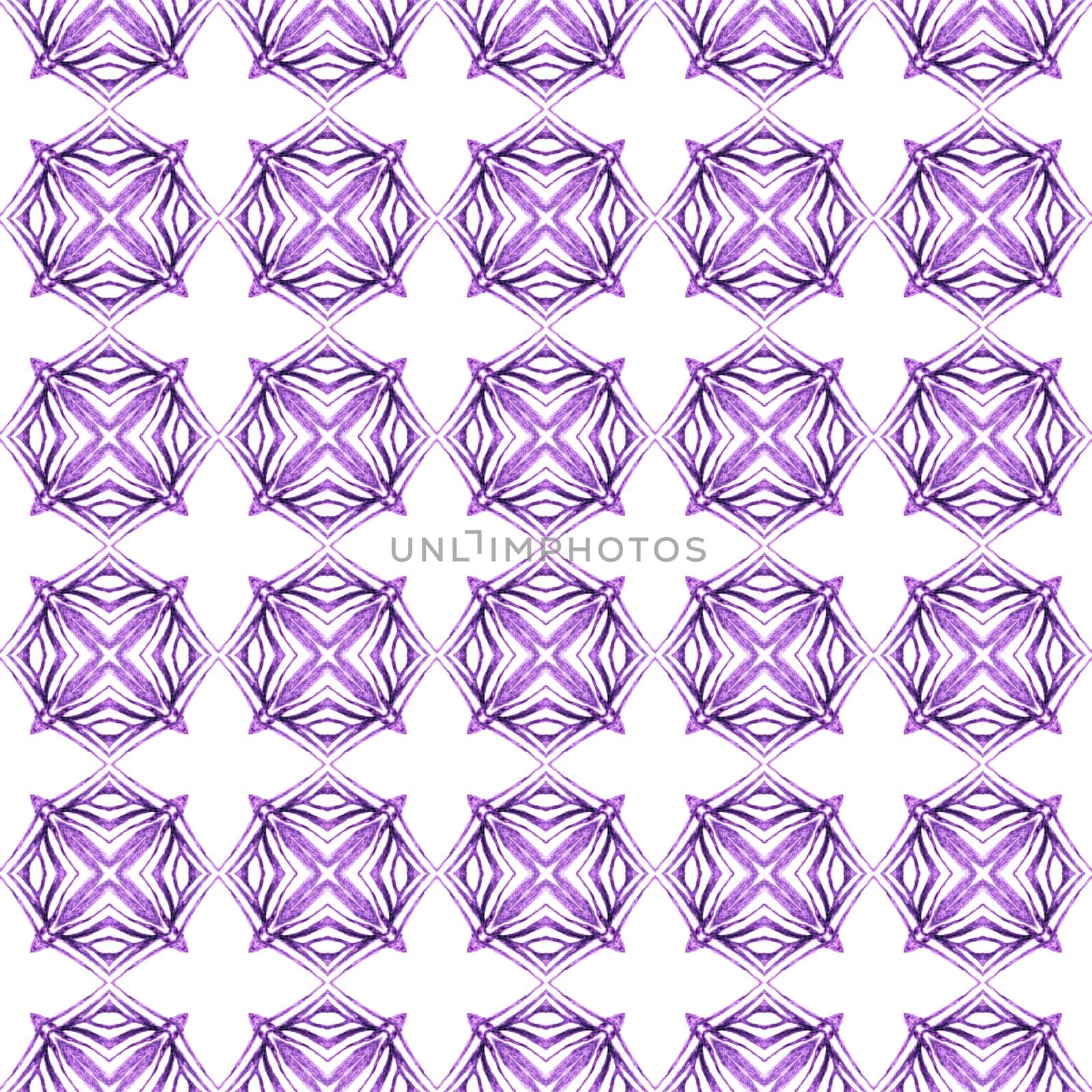 Medallion seamless pattern. Purple posh boho chic by beginagain