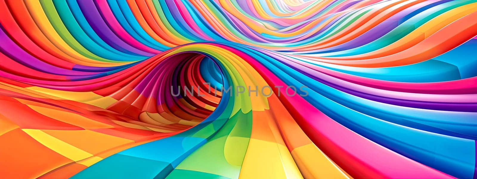 Satin ribbon swirl in a rainbow of colors. by Edophoto