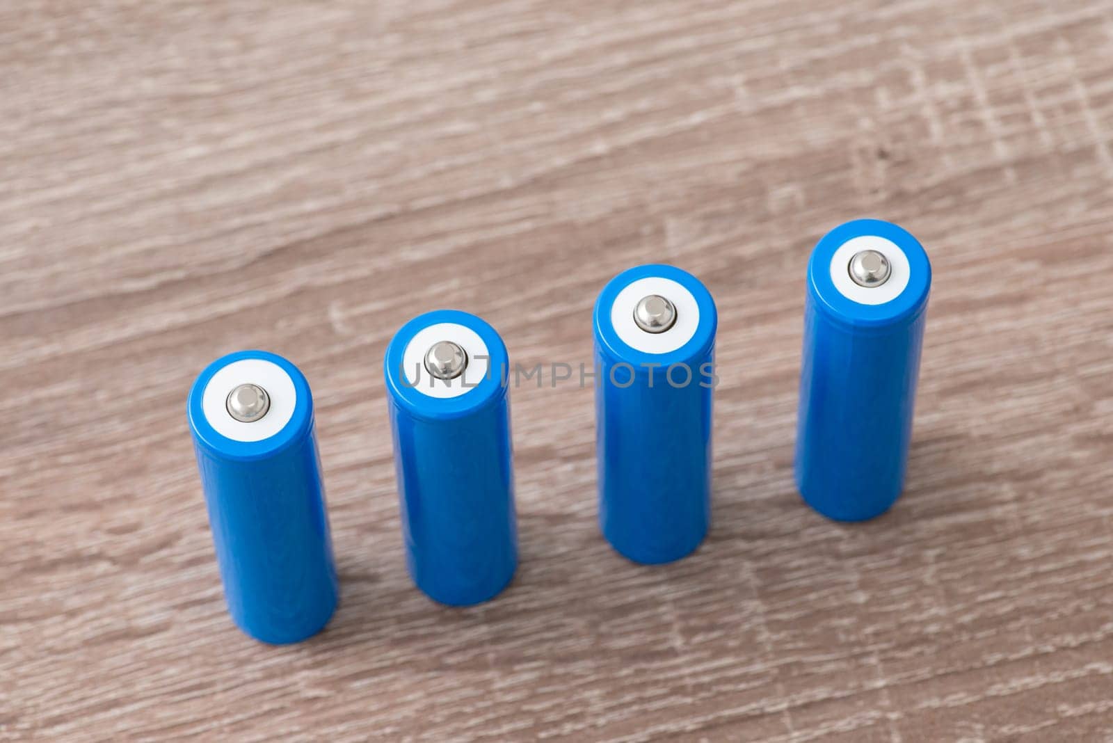 Modern high capacity batteries close up