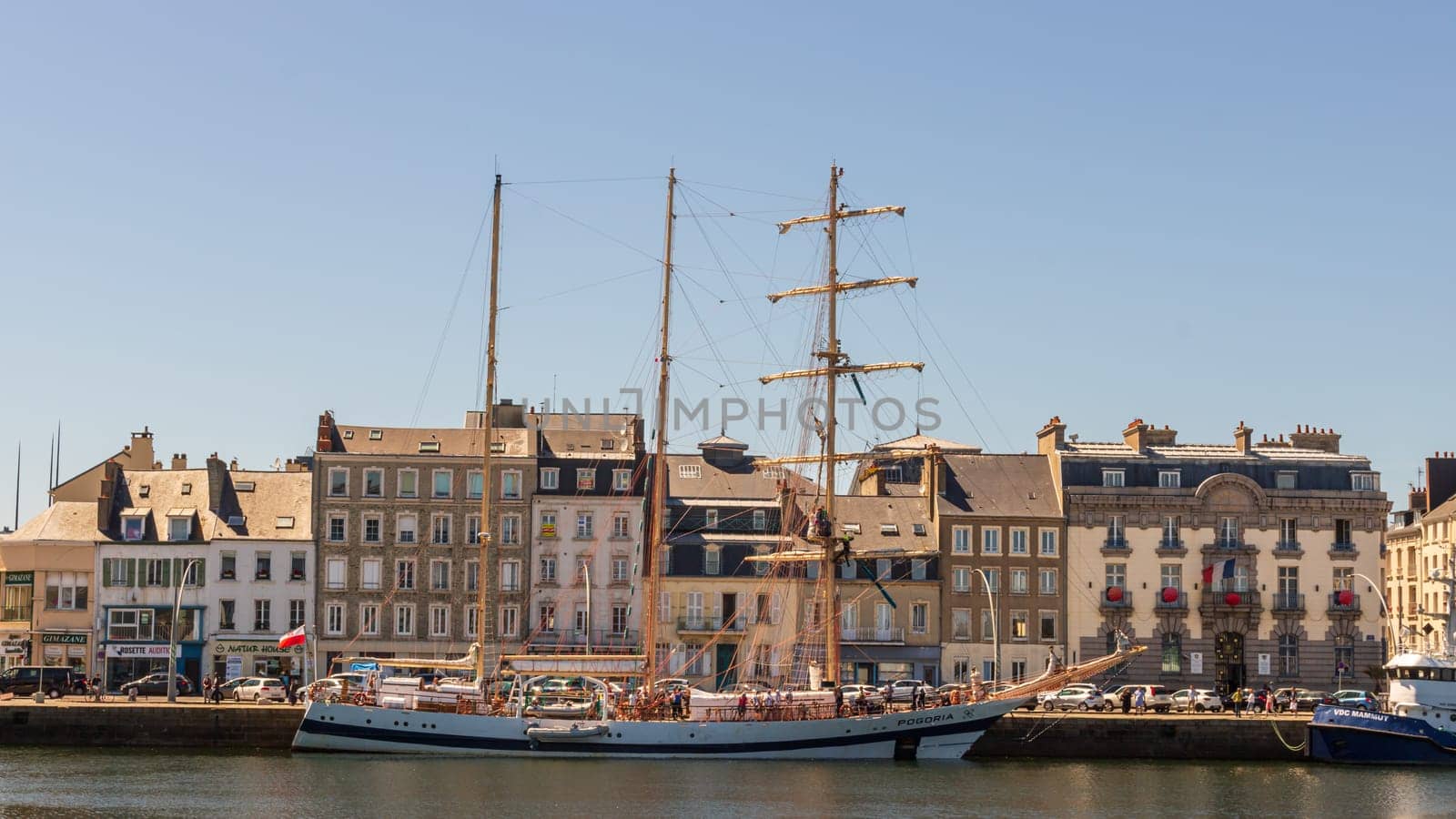 Cherbourg Harbor in Normandy, France. Peninsula of Cotentin