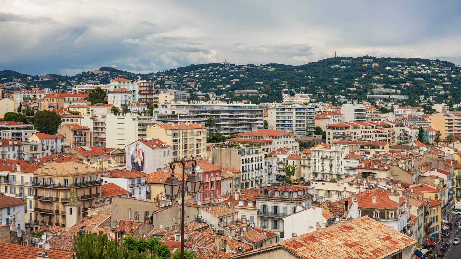 Panoramic view of Cannes, French Riviera of Mediterranean Sea