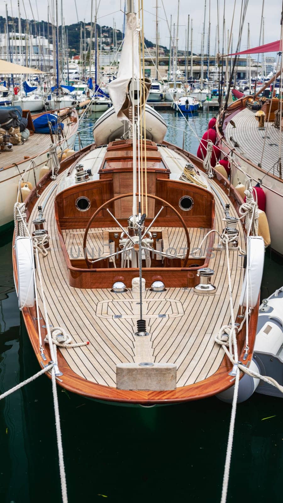 Luxury yacht in Cannes Marina, French Riviera