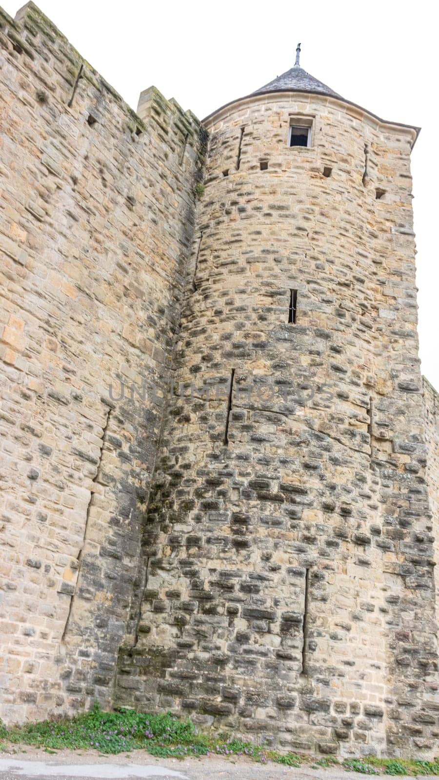 Castle of Carcassonne in France. Impressive medieval fortress