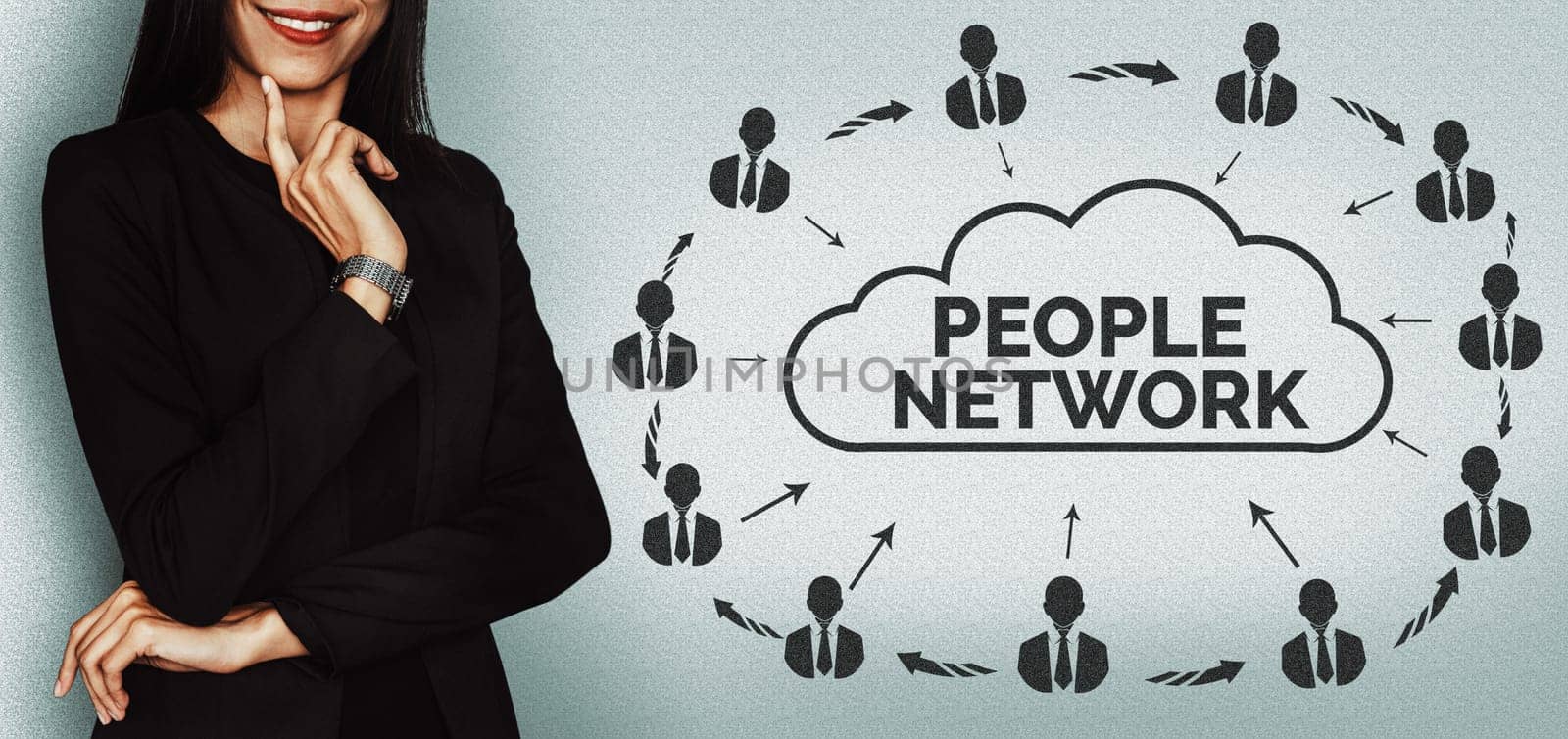 Human Resources and People Networking Concept uds by biancoblue