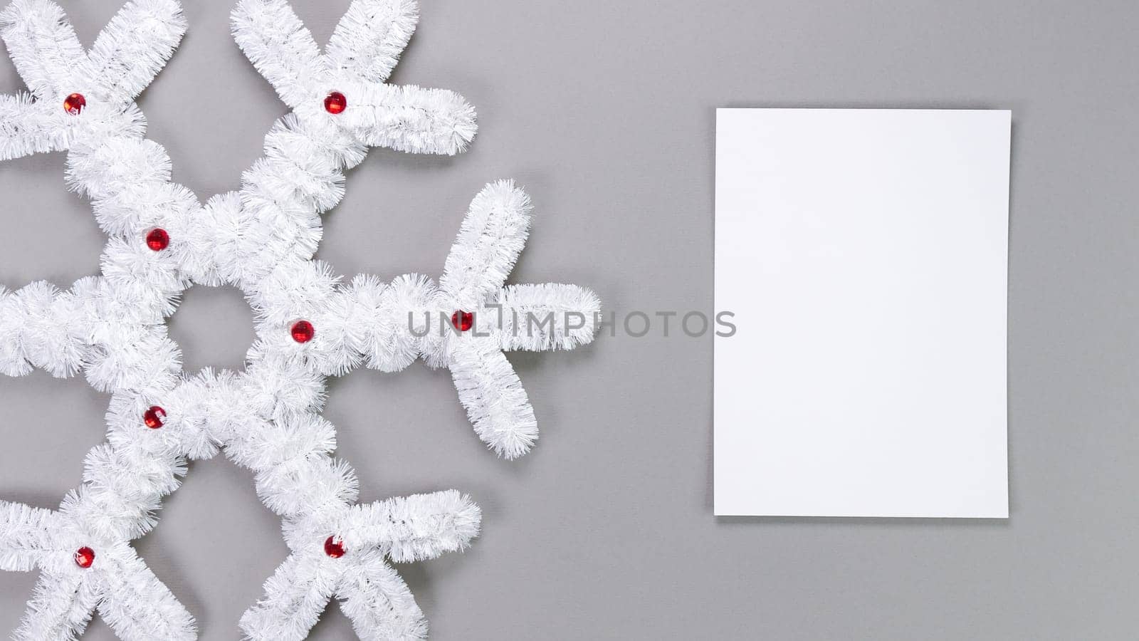 Template composition with blank photo cards, gift cards, photo frame and isolated on grey background for easy editing. Mockup, photo card, Christmas card, greeting card by JuliaDorian