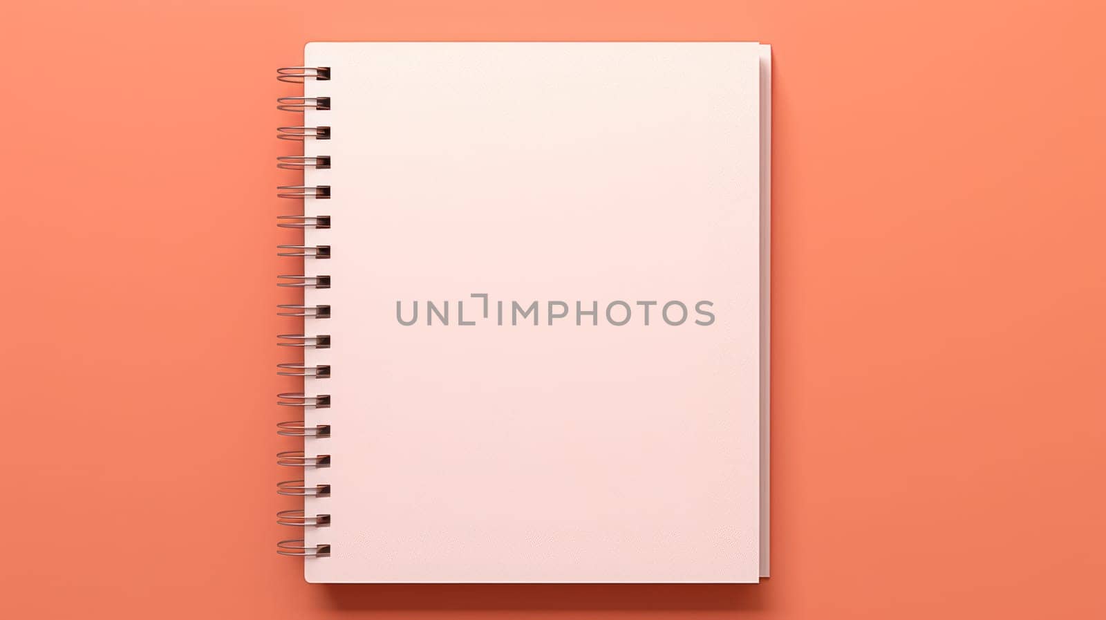 Blank Paper Notepad on White Background, Education and Business Space Concept by Vichizh