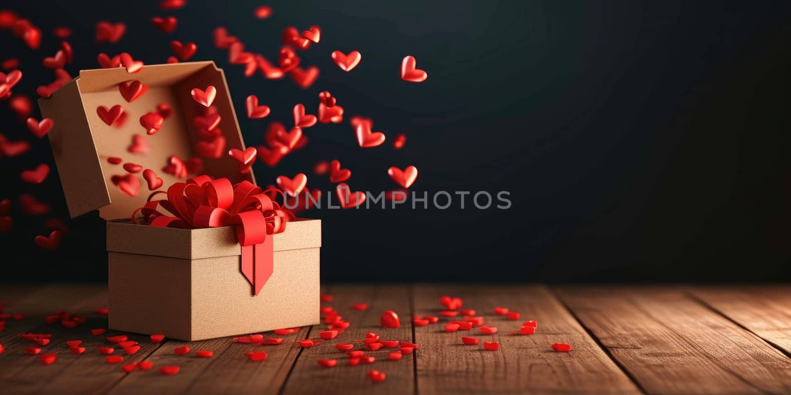 a gift box of romantic love on the valentines day pragma