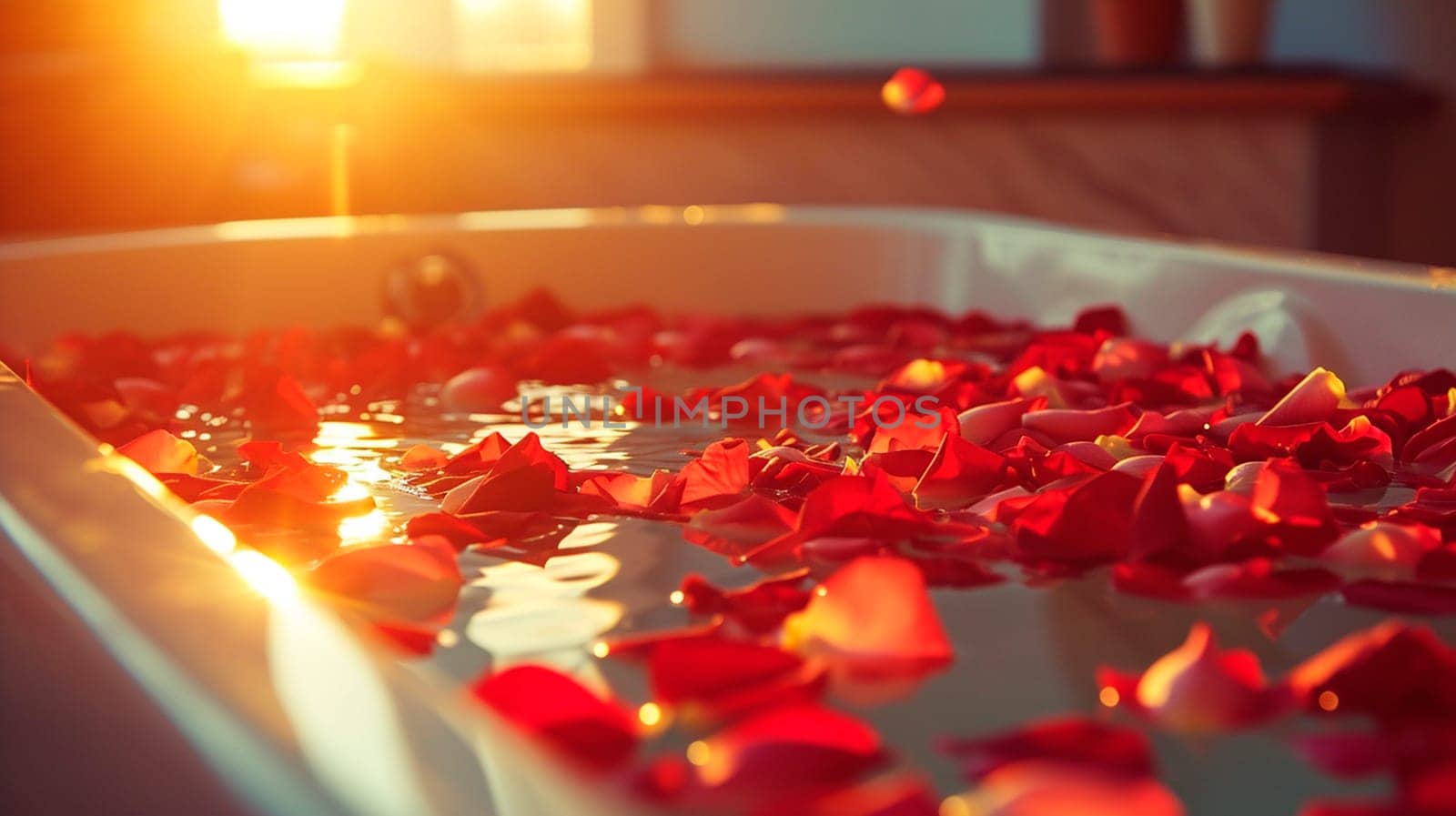 rose petals in the bath. Selective focus. by yanadjana