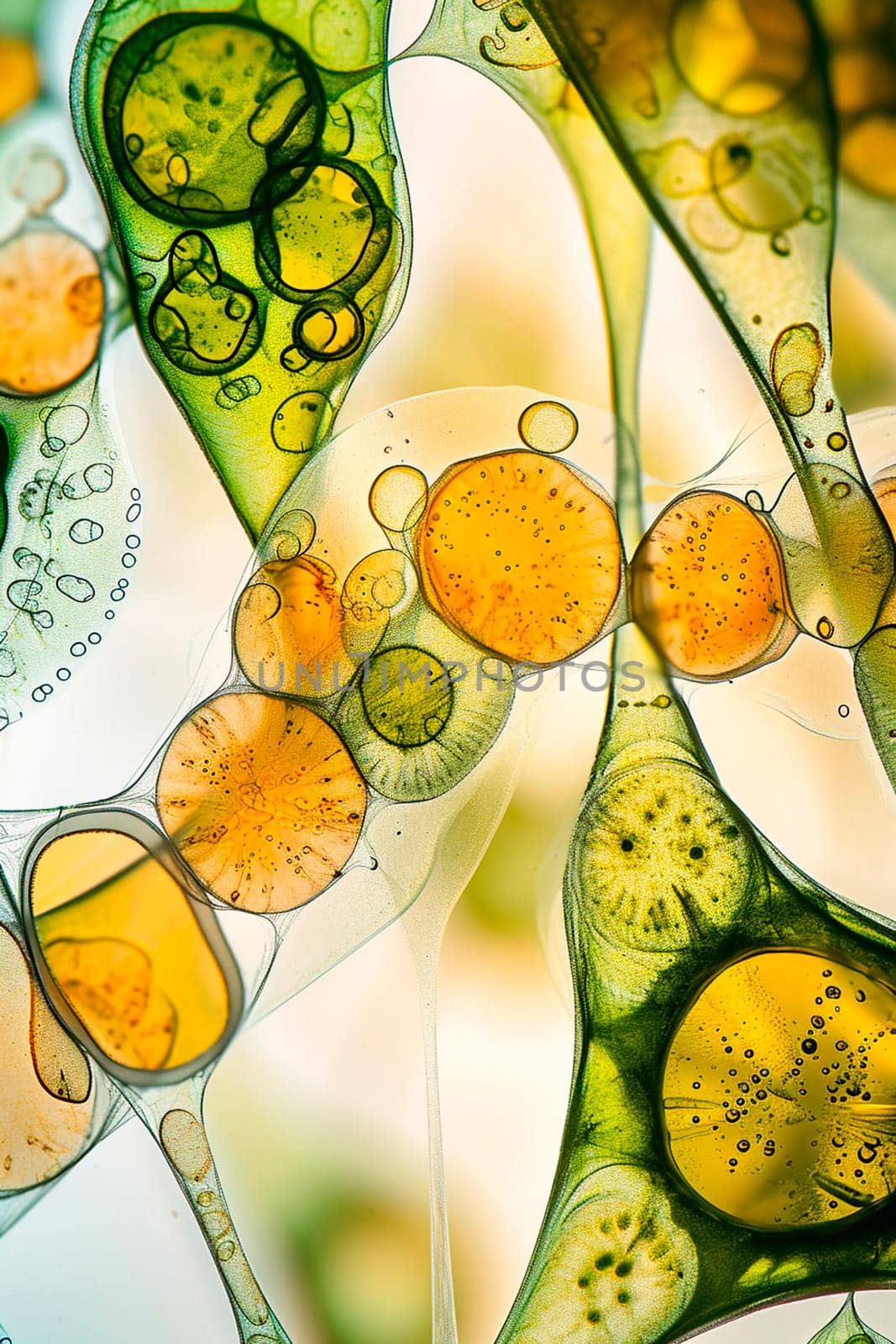 Cell under a microscope. Selective focus. by yanadjana