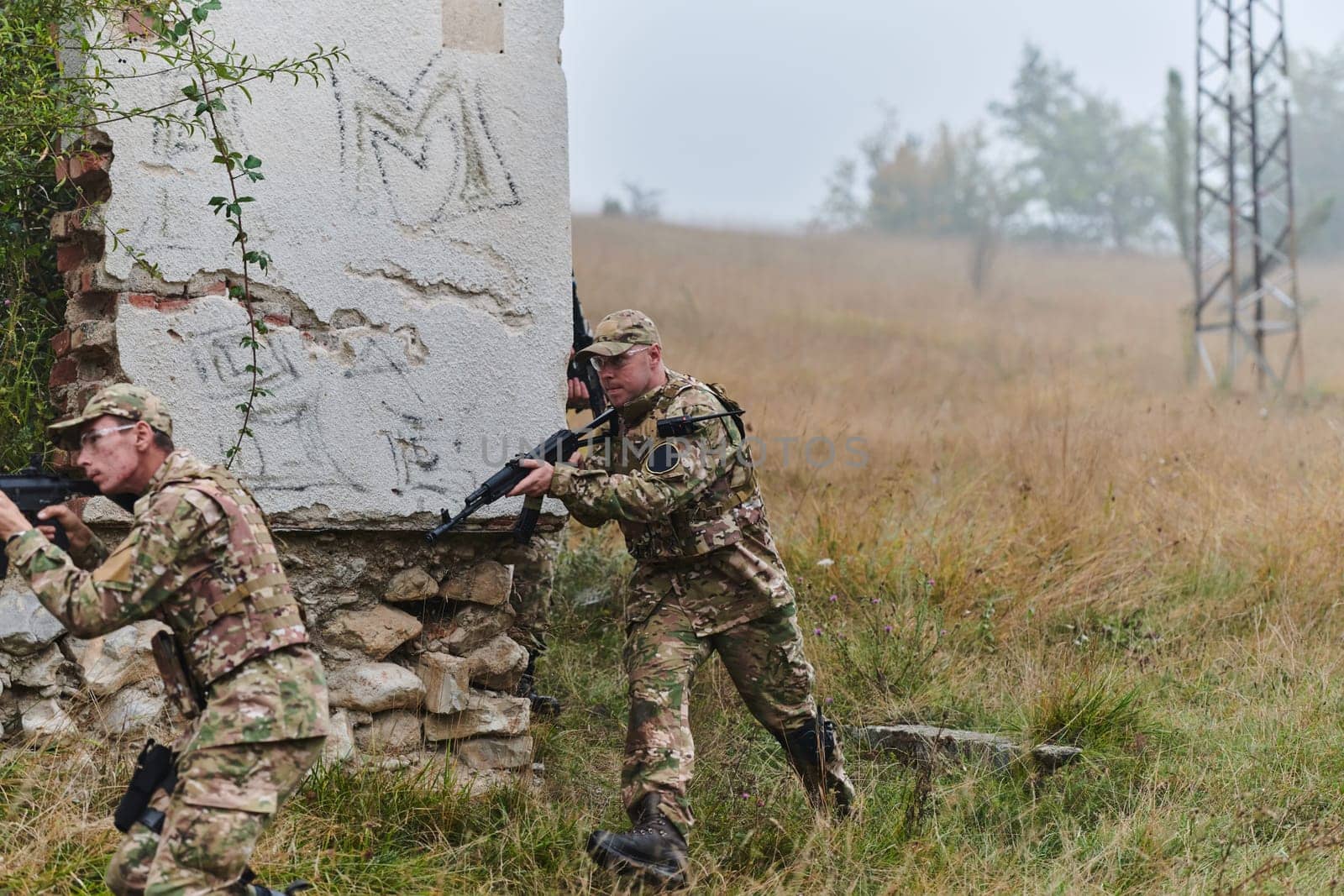 In a high stakes mission, a specialized military unit executes a tactical operation to secure a dangerous house where terrorists are believed to be hiding, showcasing precision and coordinated maneuvers.