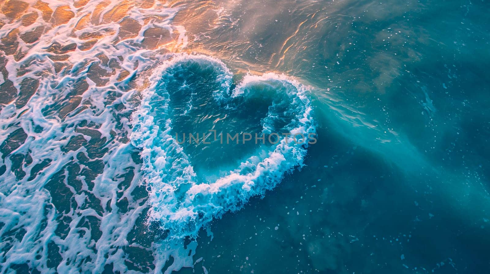 Heart on the sea water. Selective focus. by yanadjana