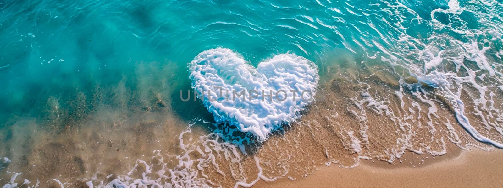 Heart on the sea water. Selective focus. by yanadjana