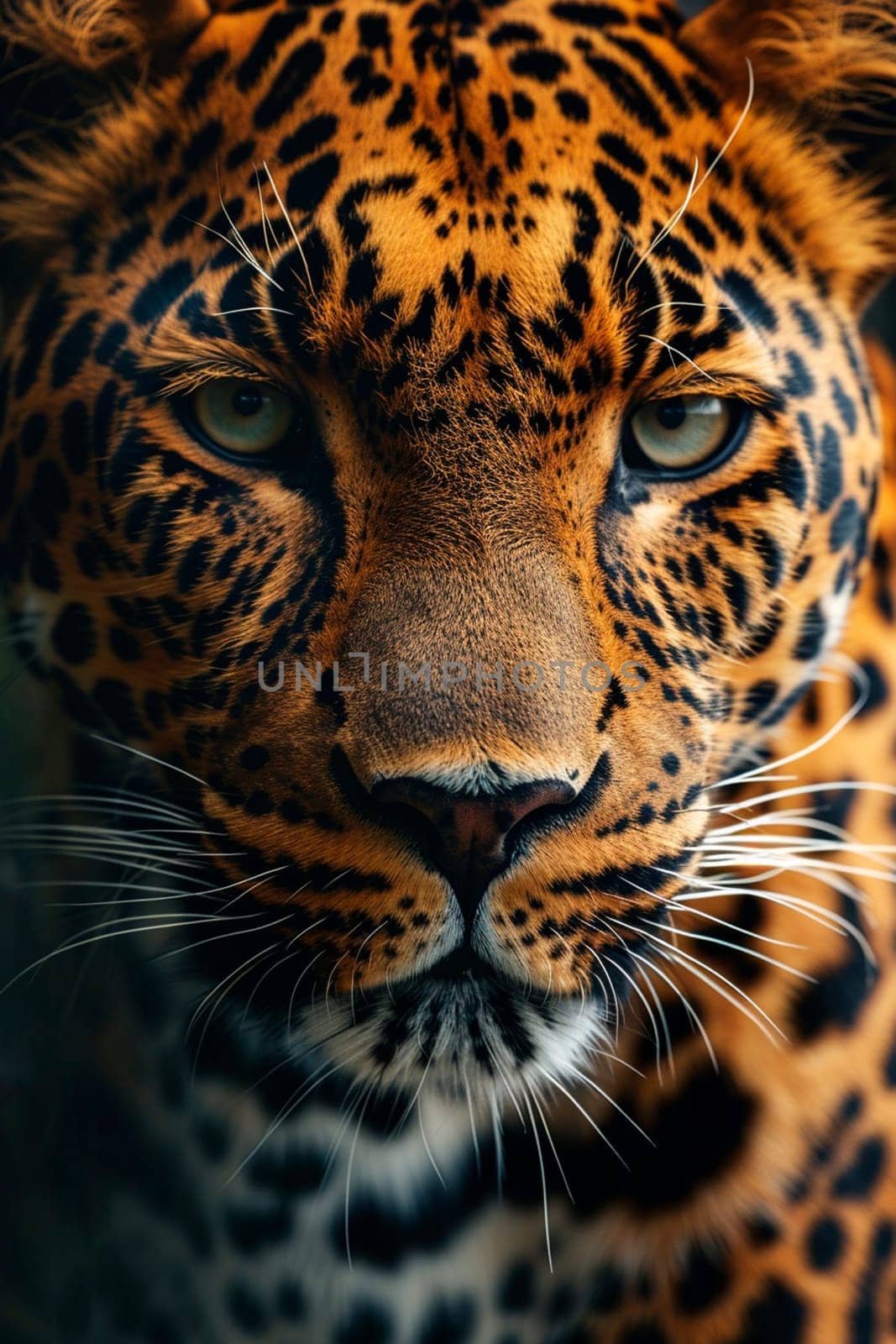 portrait of a leopard in nature. Selective focus. by yanadjana