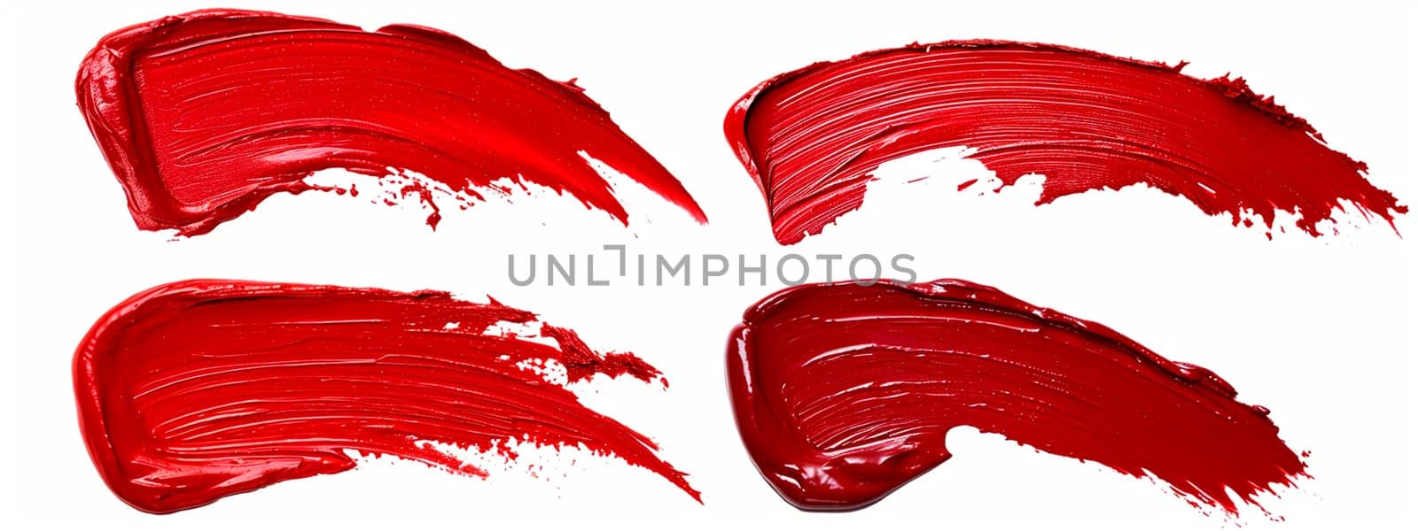 Lipstick strokes isolate on a white background. Selective focus. cosmetic.