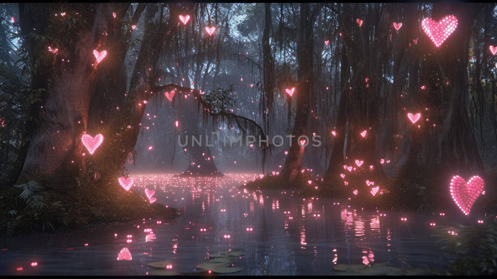 enchanted love forest in the valentines day pragma