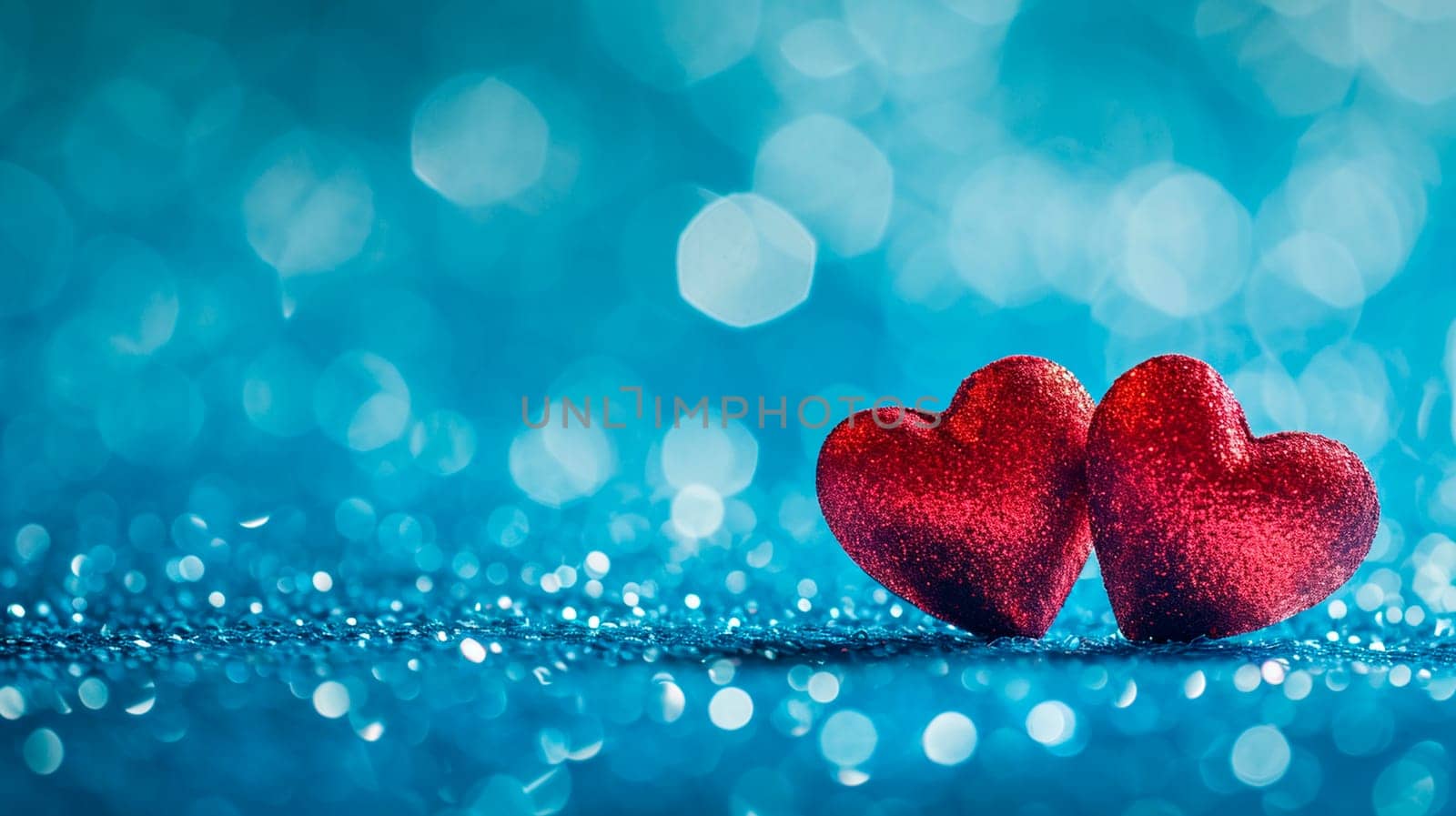 Hearts on a shiny background for Valentine's Day. Selective focus. Holiday.