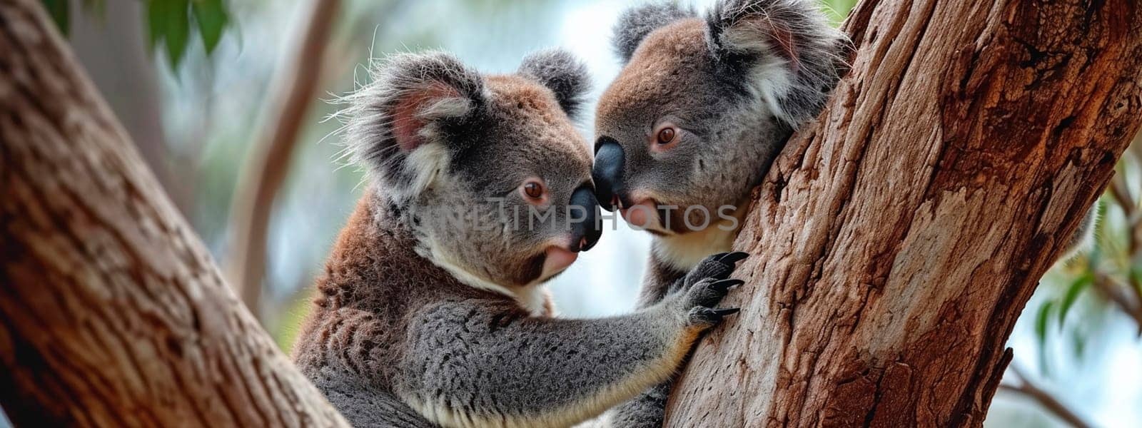 portrait of a koala in the wild. Selective focus. by yanadjana