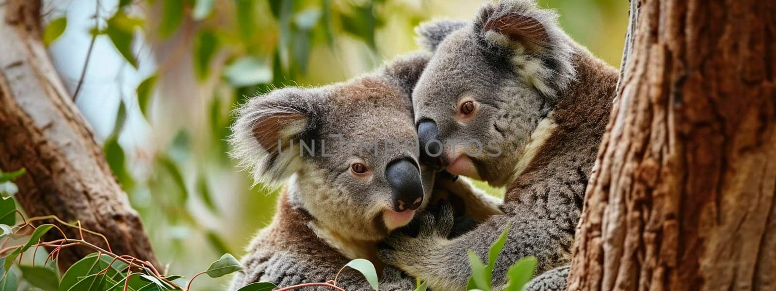 portrait of a koala in the wild. Selective focus. animal.