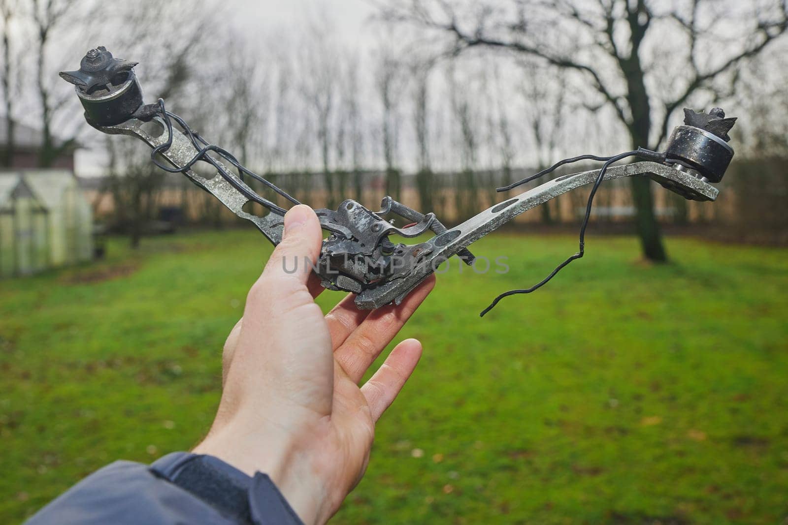 piece of fpv drone that blew up a Russian tank.