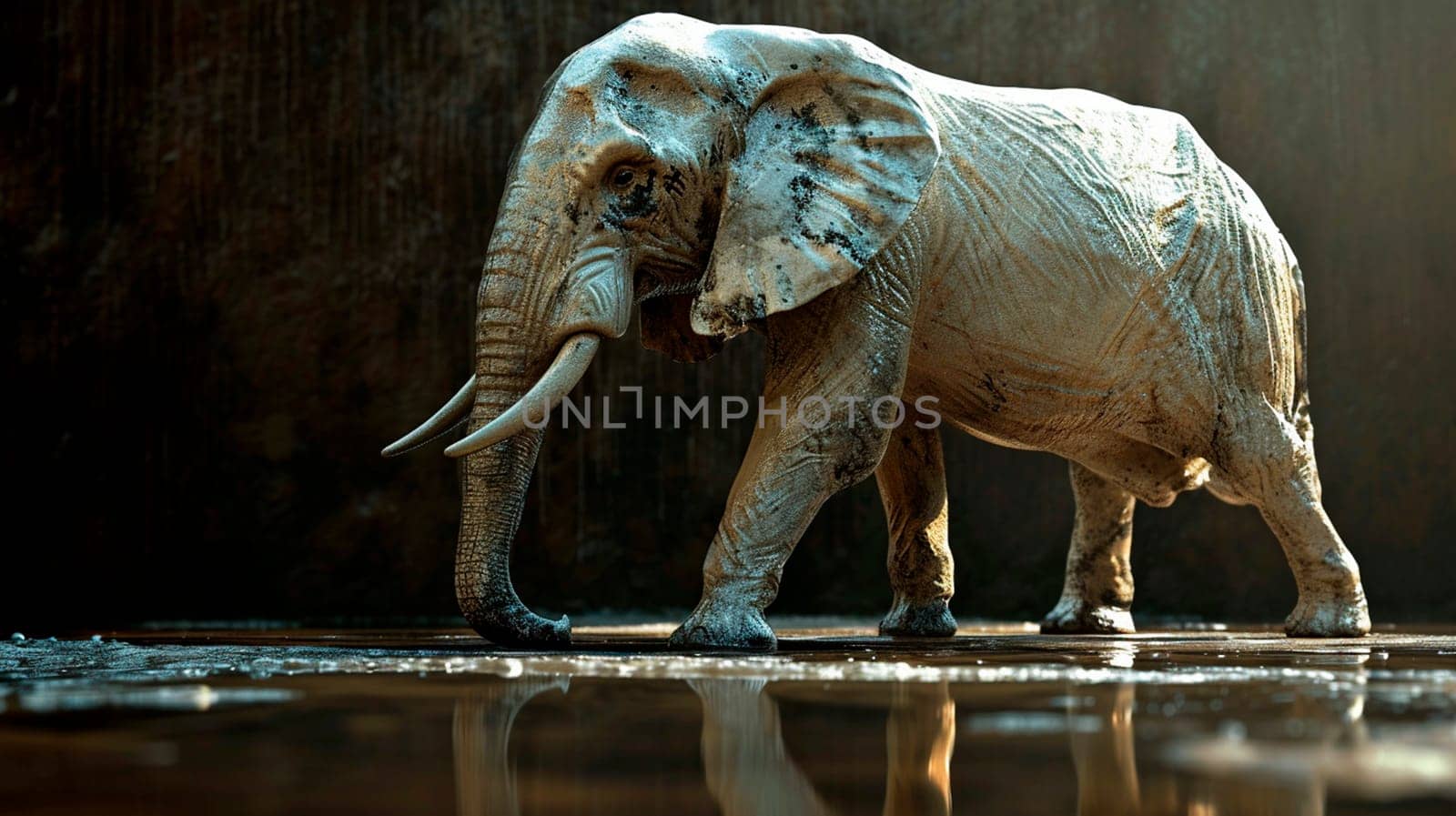 Indian elephant in nature. Selective focus. by yanadjana