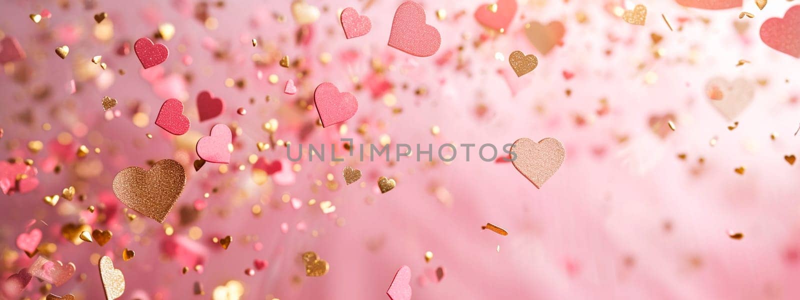 hearts for valentine's day on a pink background. Selective focus. love.