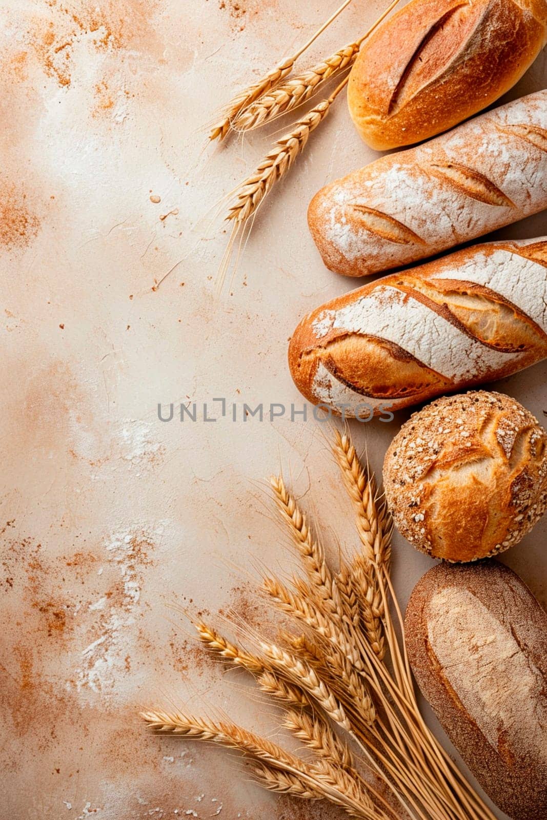 white bread and ears of corn are aliens. Selective focus. food.