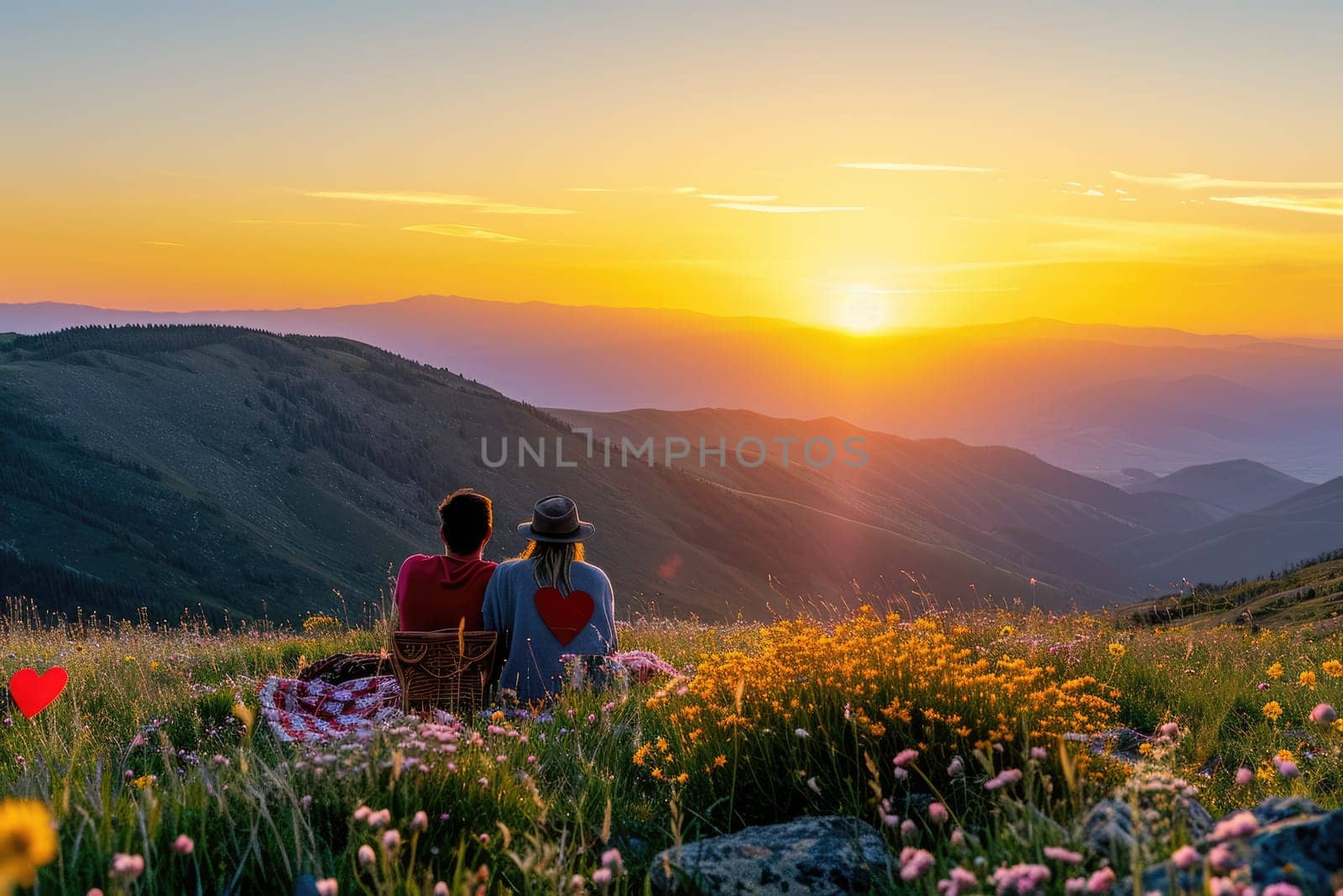 romantic sunrise mountain hiking with love of travel pragma