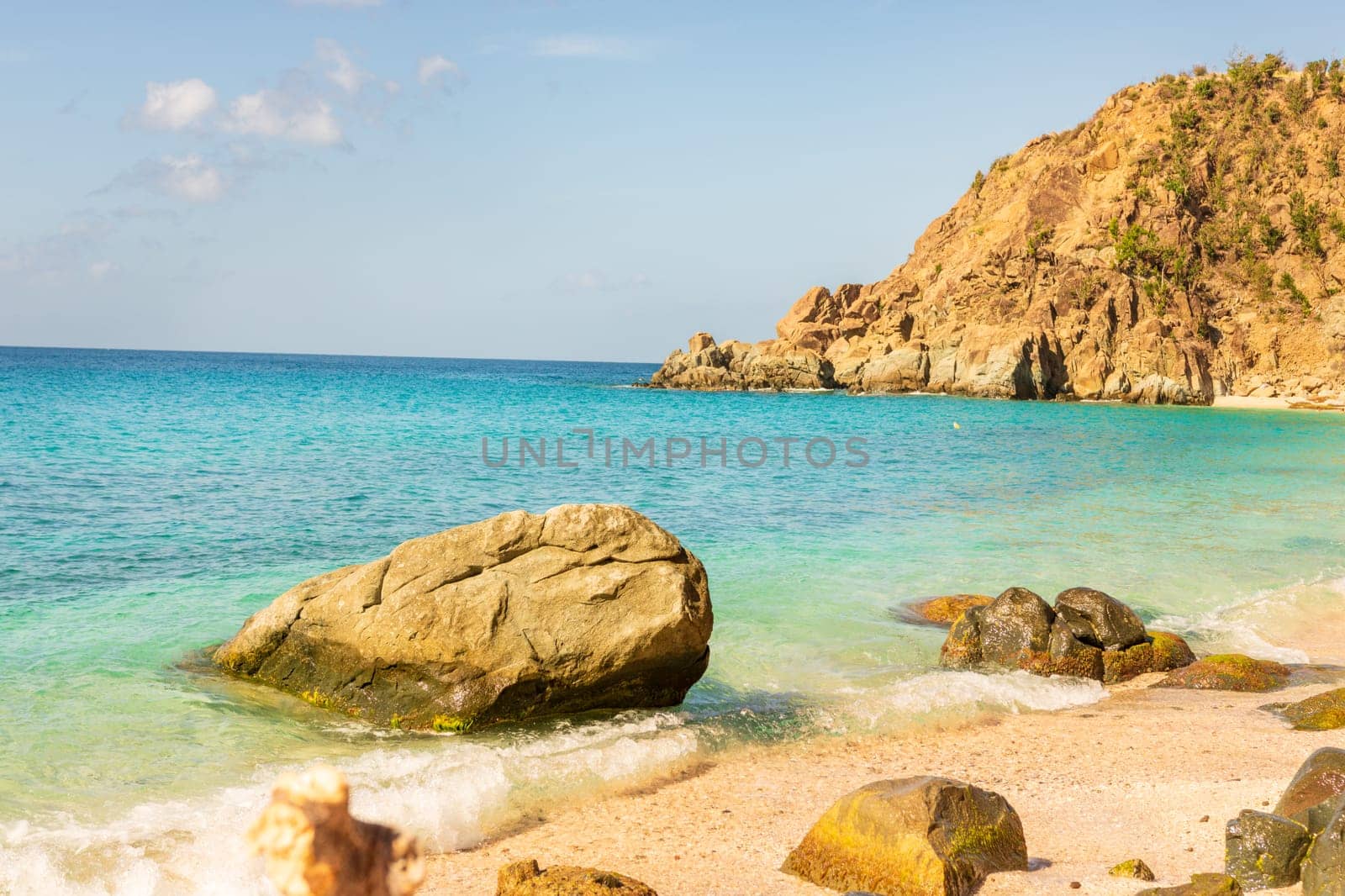 Peaceful beach in Saint Barthélemy (St. Barts, St. Barth) Caribbean by vladispas