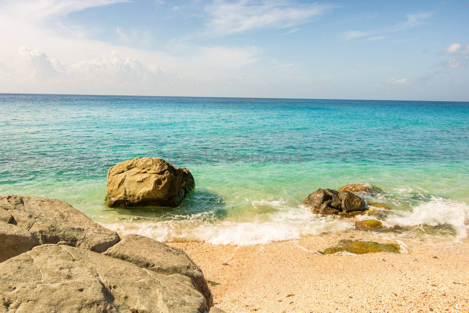 Peaceful beach in Saint Barthélemy (St. Barts, St. Barth) Caribbean by vladispas