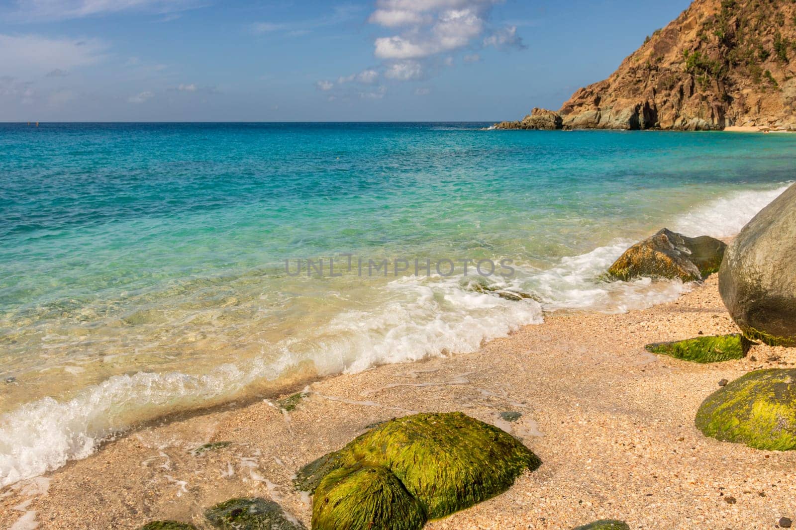 Peaceful beach in Saint Barthélemy (St. Barts, St. Barth) Caribbean by vladispas