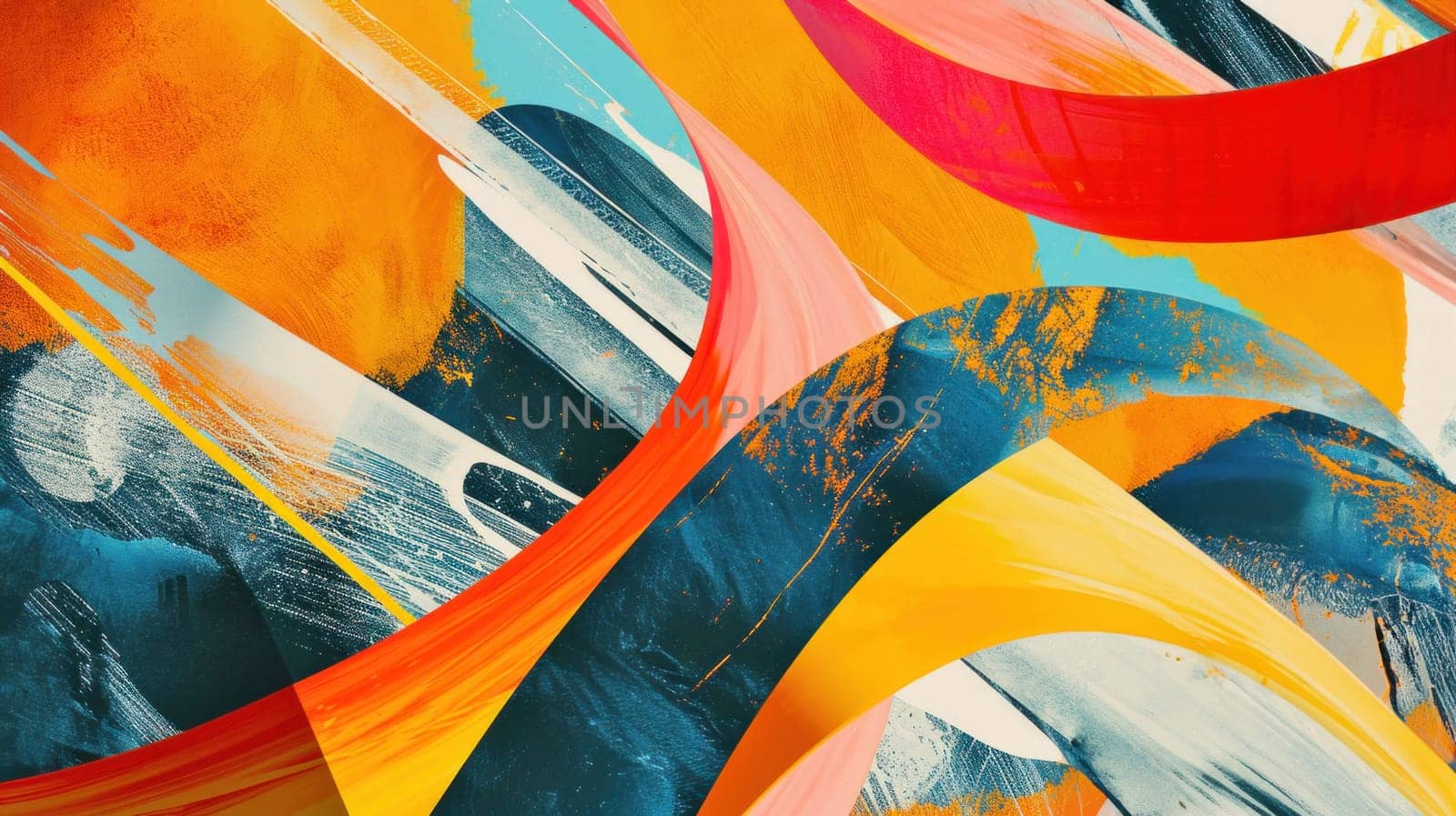 Vibrant abstract swirls with dynamic brushstrokes. AI generated. by ChikaArt