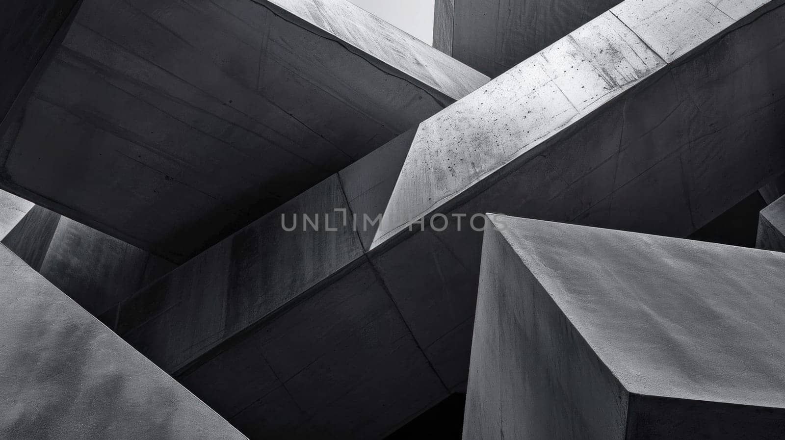 Geometric contrast in monochrome. AI generated. by ChikaArt
