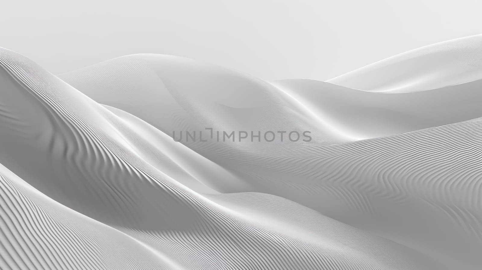 Serene monochrome waves. AI generated. by ChikaArt