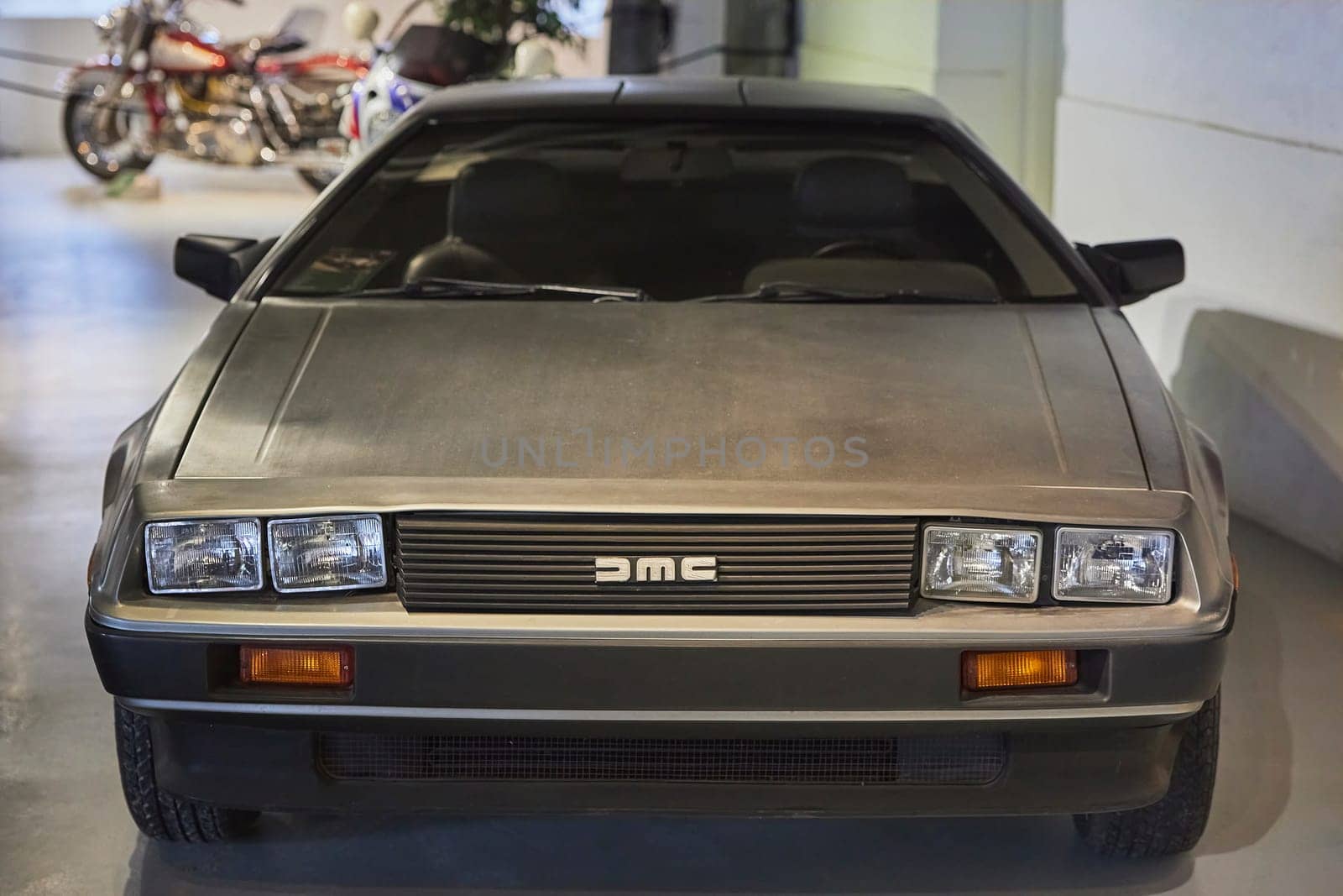 Kvarndrup, Denmark, 13th of January, 2024: Famous JMC DeLorean that was in the movie