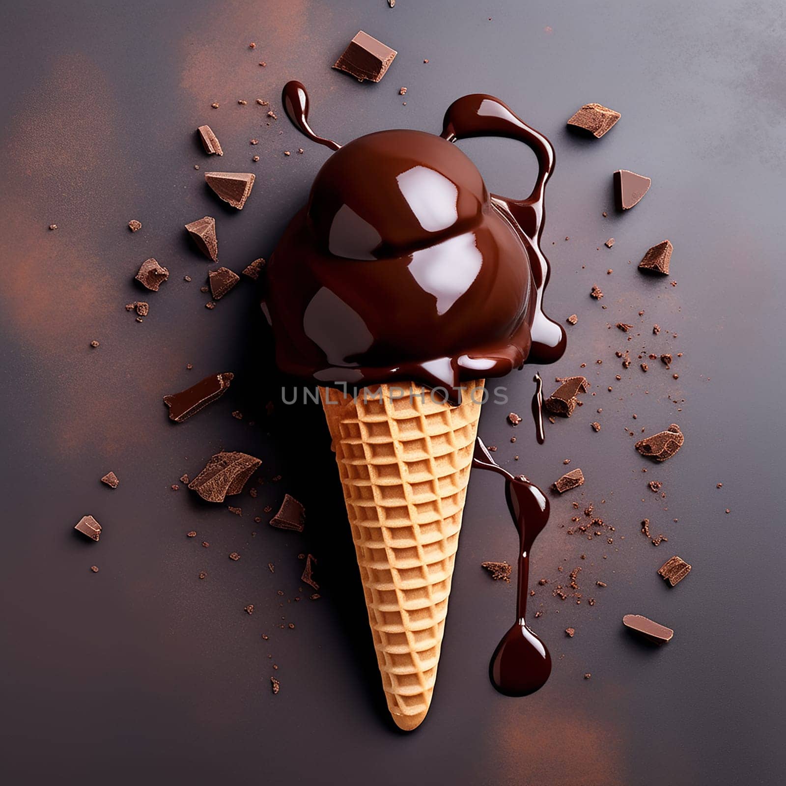 Pure Bliss: Chocolate Ice Cream Scoop