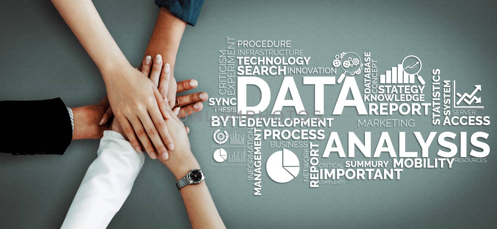 Data Analysis for Business and Finance Concept. interface showing future computer technology of profit analytic, online marketing research and information report for digital business strategy. uds