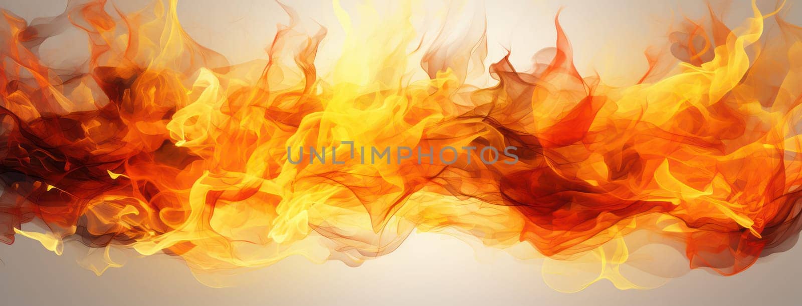 Blazing Flames: A Fiery Dance of Red and Yellow in the Abstract Heat by Vichizh