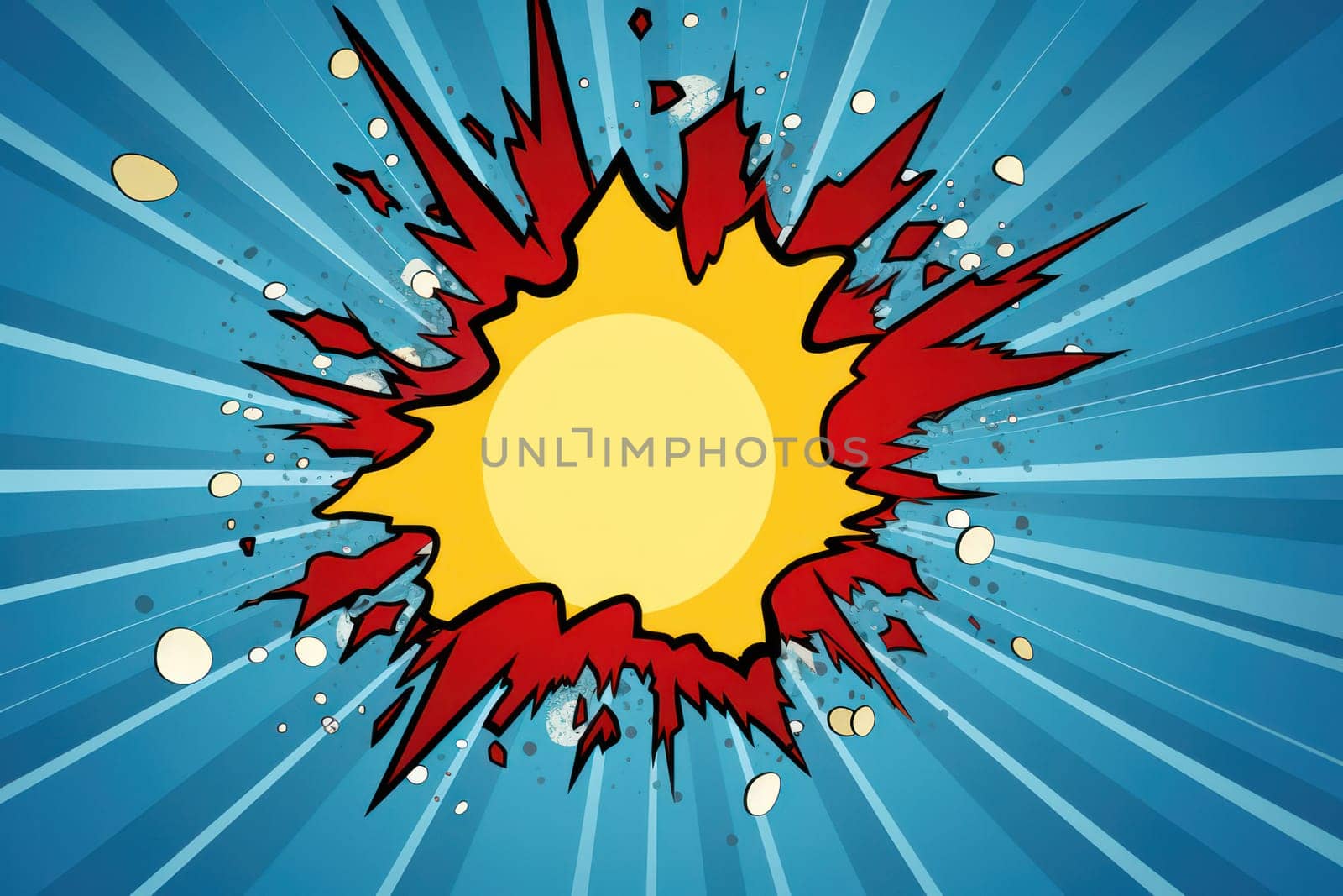 Explosion of Colors: Boom Comic Illustration on Retro Background