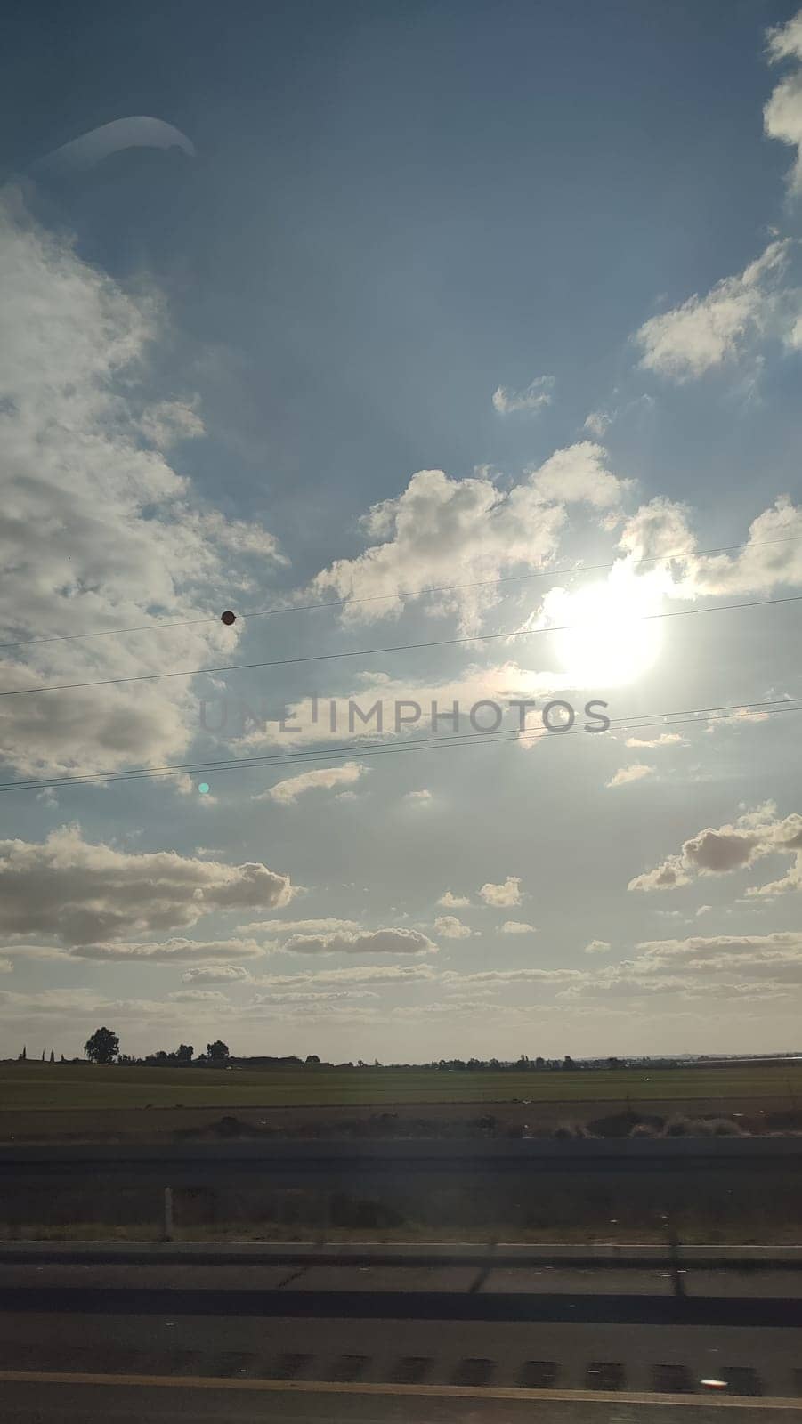 Blue light sky nature white clouds whether background . High quality photo